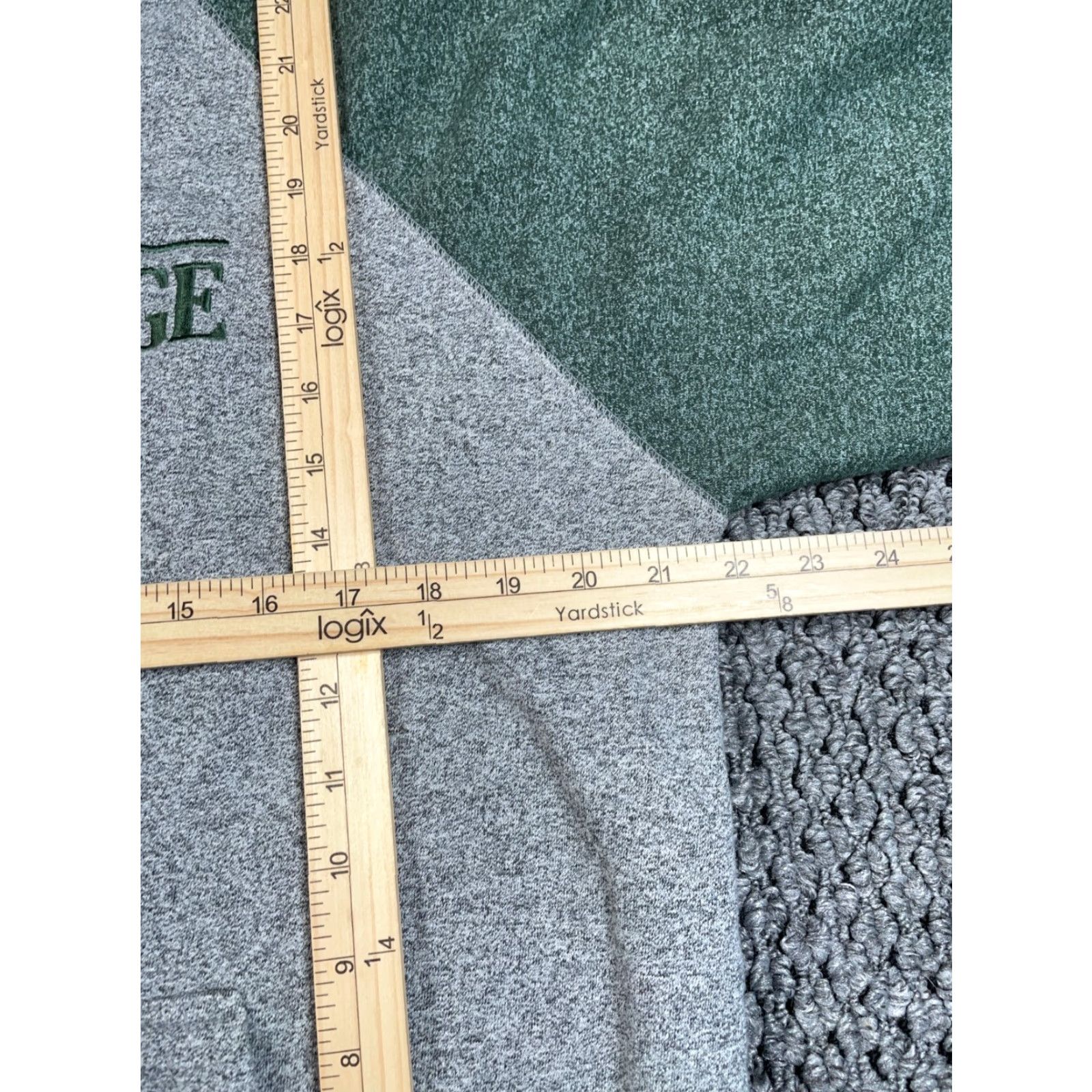 Vintage Ragwear Hoodie Adult Medium Gray/Green Marled Embroidered Drawstring Pockets Cotton Blend Ski City Outdoor Mens Size US M / EU 48-50 / 2 - 5 Thumbnail