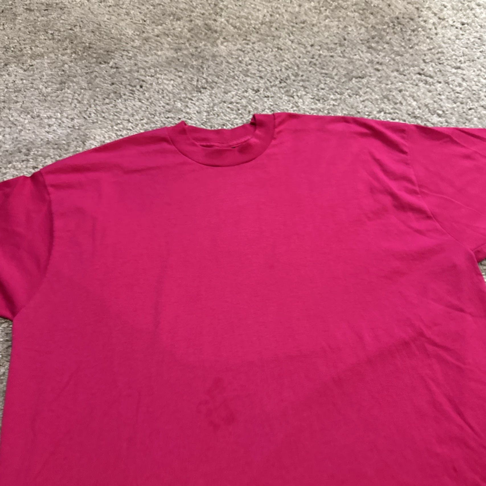 Vintage VINTAGE Screen Stars T-Shirt Pink 2XL Men 80s 90s Blank Essential Shirt Size US XXL / EU 58 / 5 - 2 Thumbnail