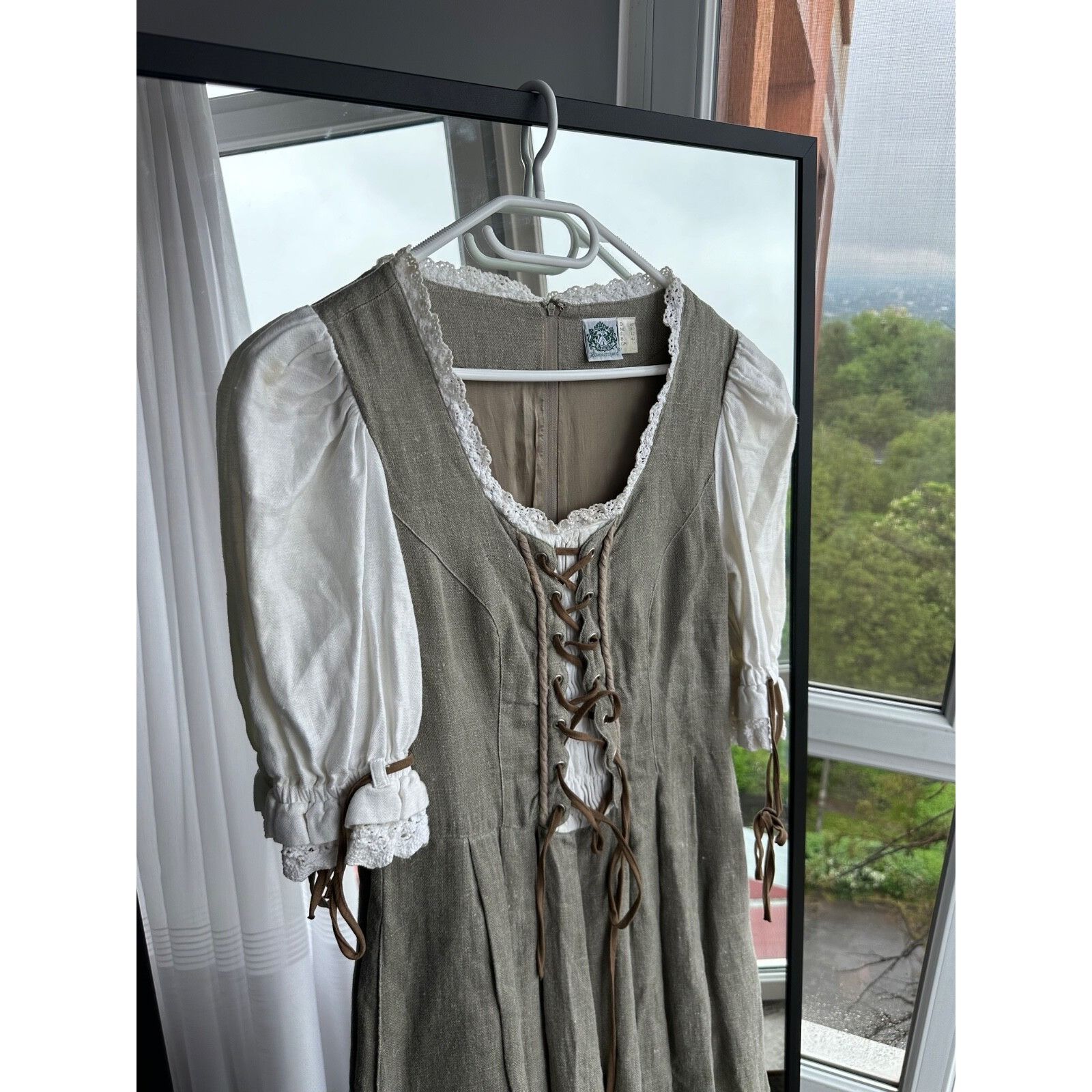 Vintage VTG Hammerschmid Bavarian Austria Style Linen Woman Folk Lon Size M / US 6-8 / IT 42-44 - 12 Thumbnail