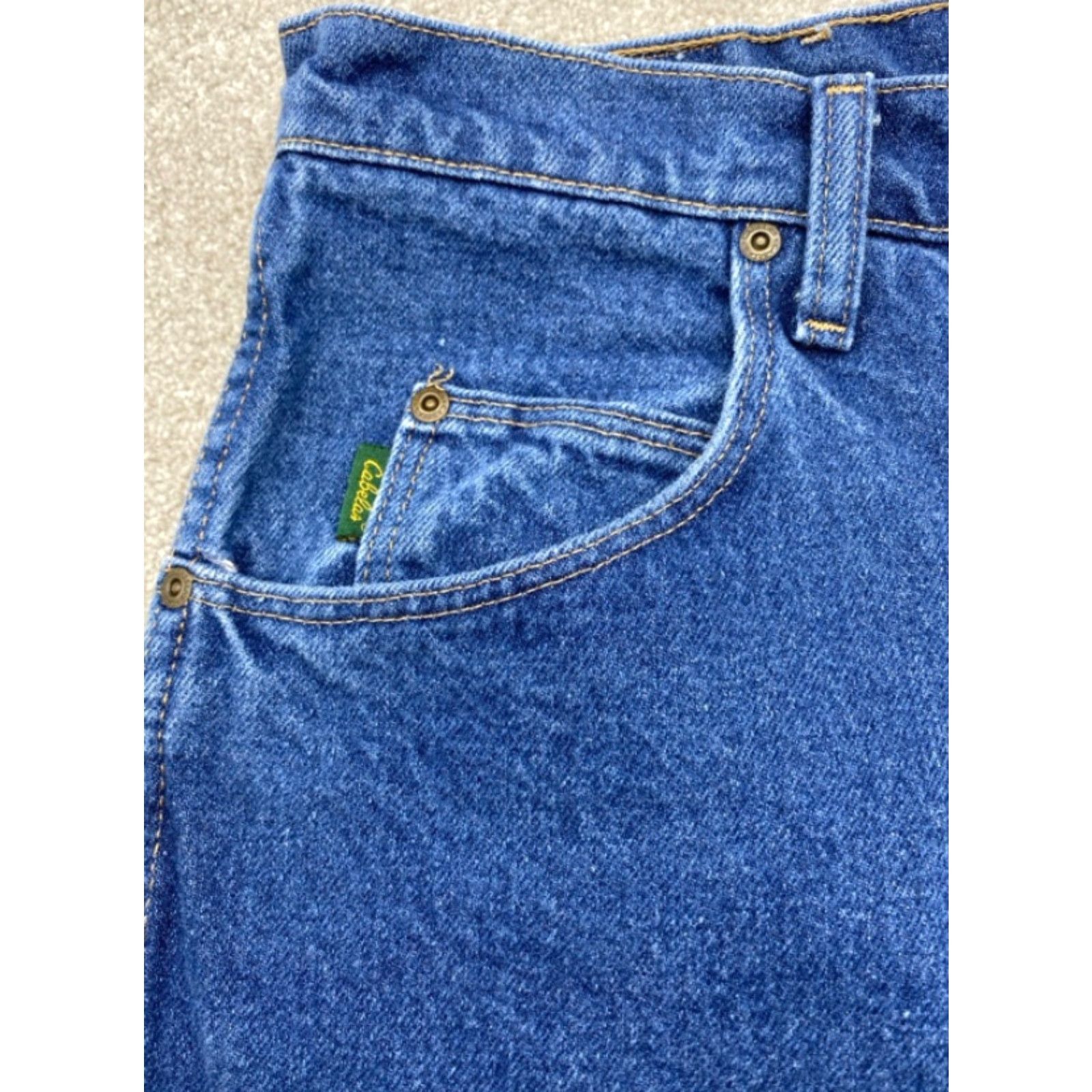 Vintage Cabela’s Jeans Men 38x34 Blue Denim Straight Relaxed Size US 38 / EU 54 - 4 Thumbnail