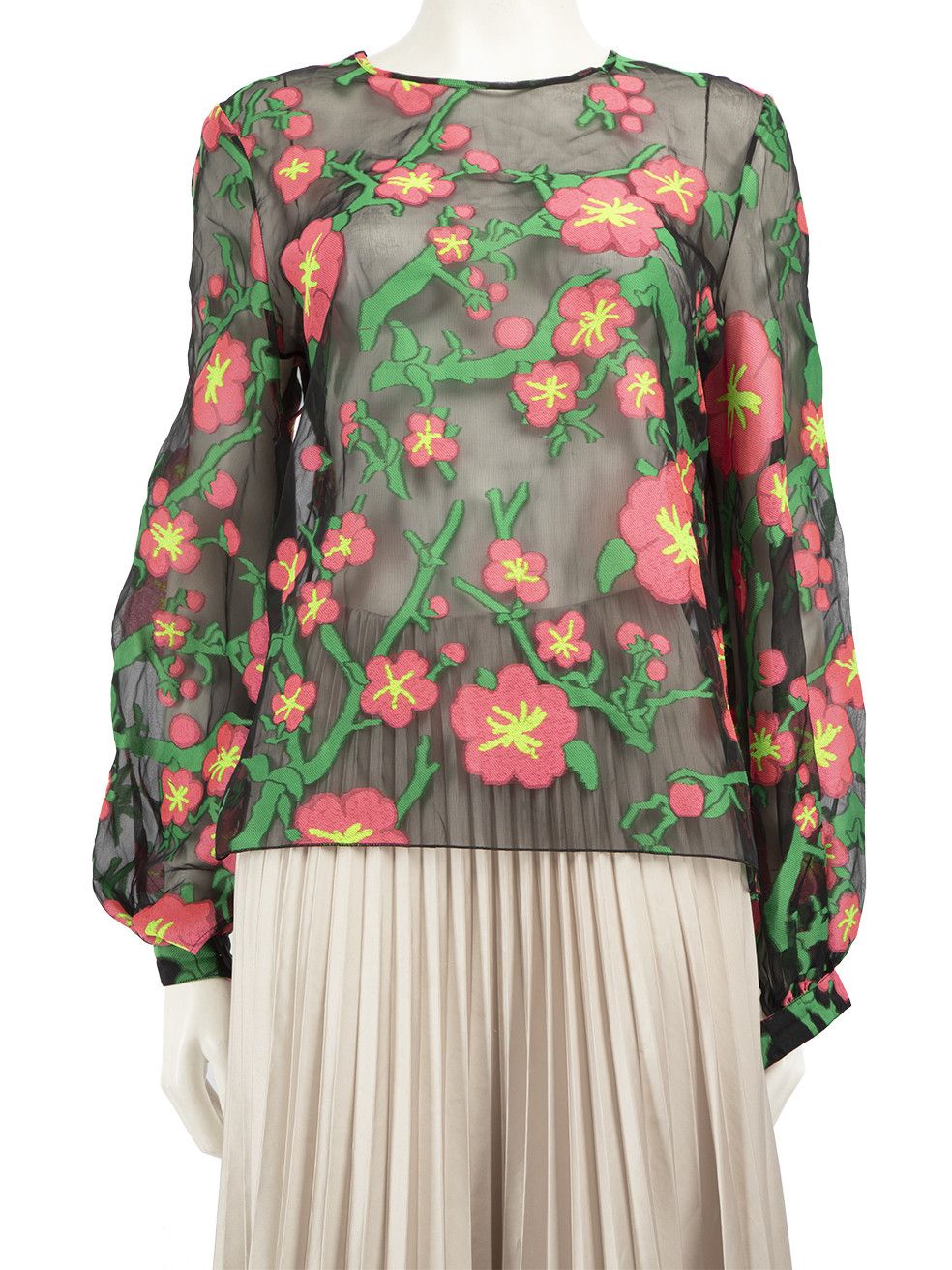 Other SS15 Floral Embroidered Sheer Blouse Size M / US 6-8 / IT 42-44 - 1 Thumbnail