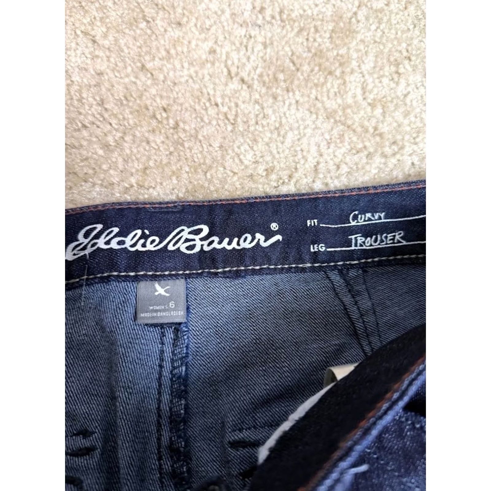 Eddie Bauer Eddie Bauer Jeans Womens 6 Bootcut Denim Jeans Blue 30x32 Regular Zip Pocket 5-Pocket Dresscode Classic Size 28" / US 6 / IT 42 - 3 Thumbnail