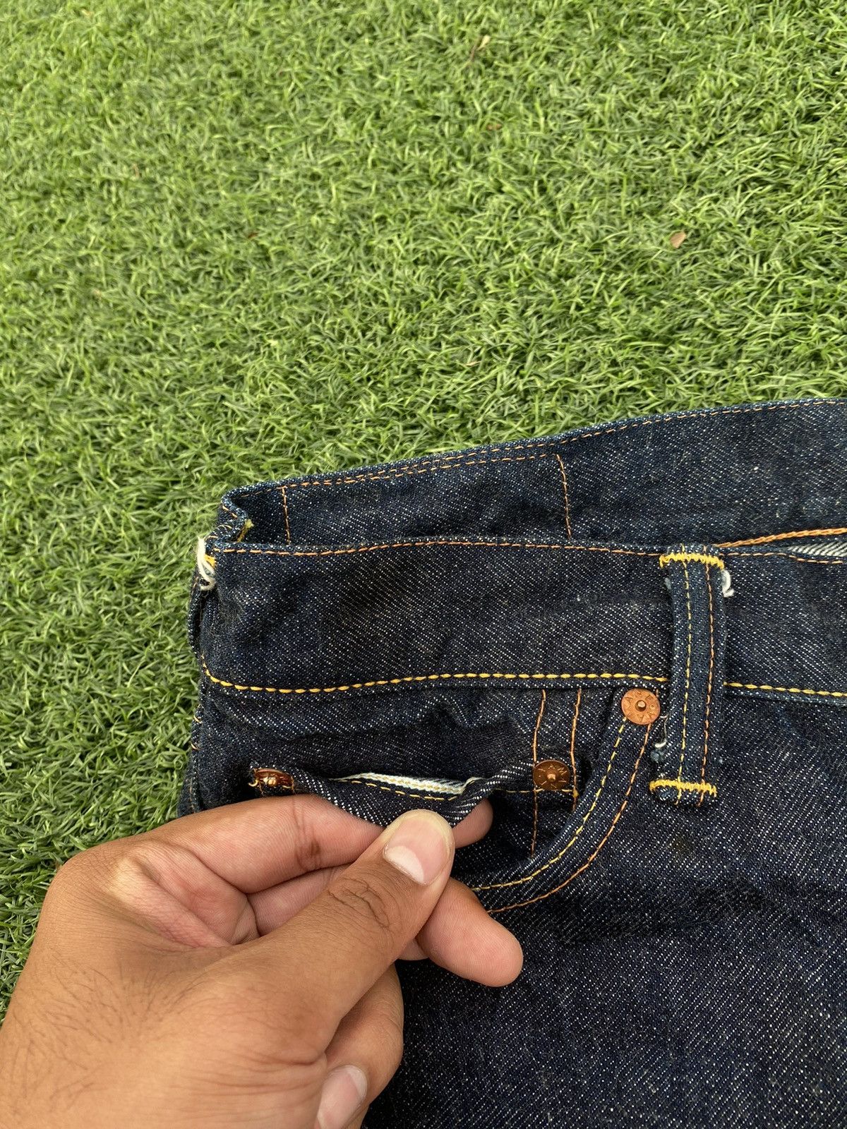 Evisu VINTAGE EVISU JEANS NO.2 PINK SEA GULLS JAPAN SELVEDGE Size US 30 / EU 46 - 7 Thumbnail