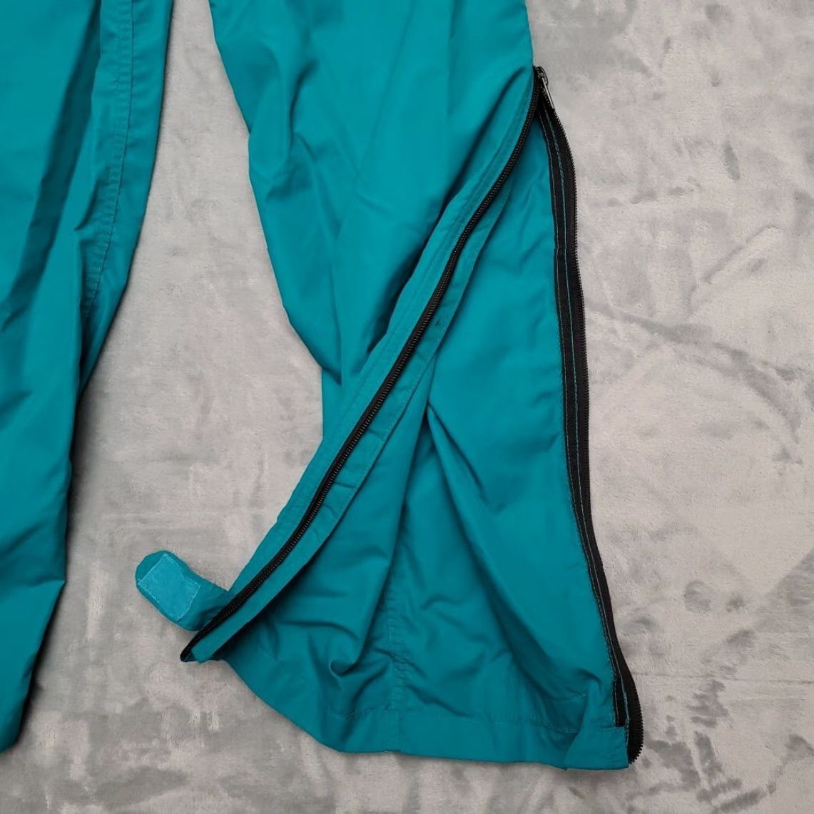 Vintage VTG LL Bean Track Pants Womens M Green Nylon Lined Windbreaker Zip Made in USA Size 32" / US 10 / IT 46 - 3 Thumbnail