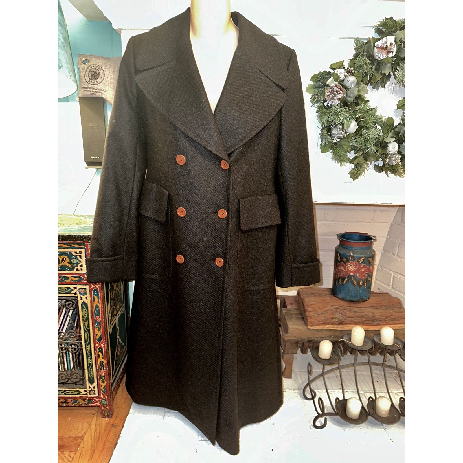 Gianfranco Ferre GIANFRANCO FERRE VINTAGE 80's 90's WOOL DOUBLE BREASTED COAT Size M / US 6-8 / IT 42-44 - 1 Thumbnail