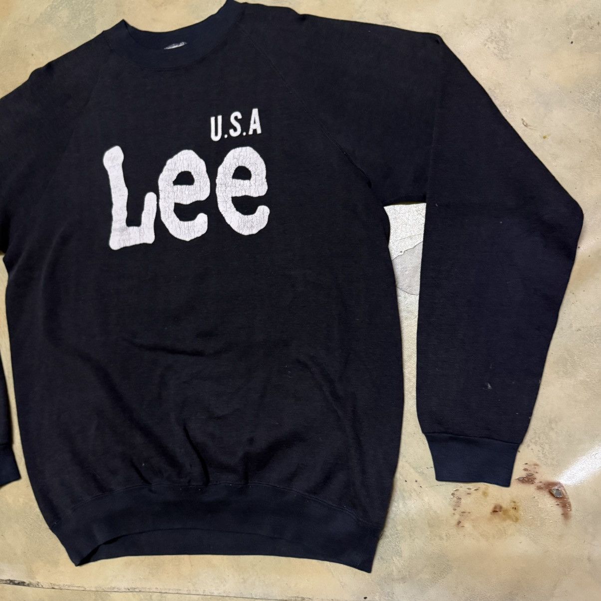Lee Vintage Lee Big Logo Made in USA Sweatshirt Size US L / EU 52-54 / 3 - 2 Thumbnail