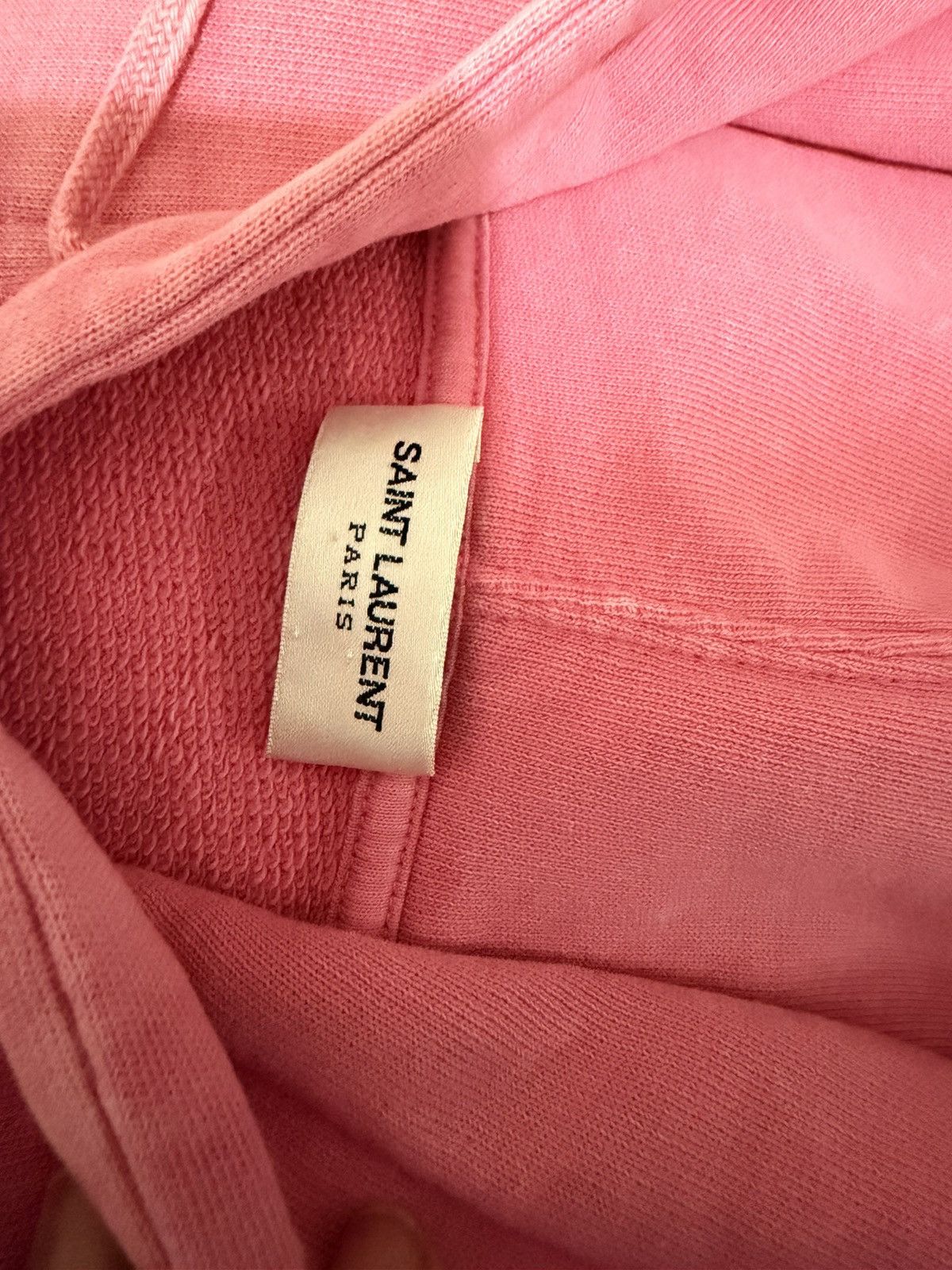 Saint Laurent Paris Saint Laurent Rive Gauche Distressed Pink Hoodie Size US M / EU 48-50 / 2 - 8 Thumbnail