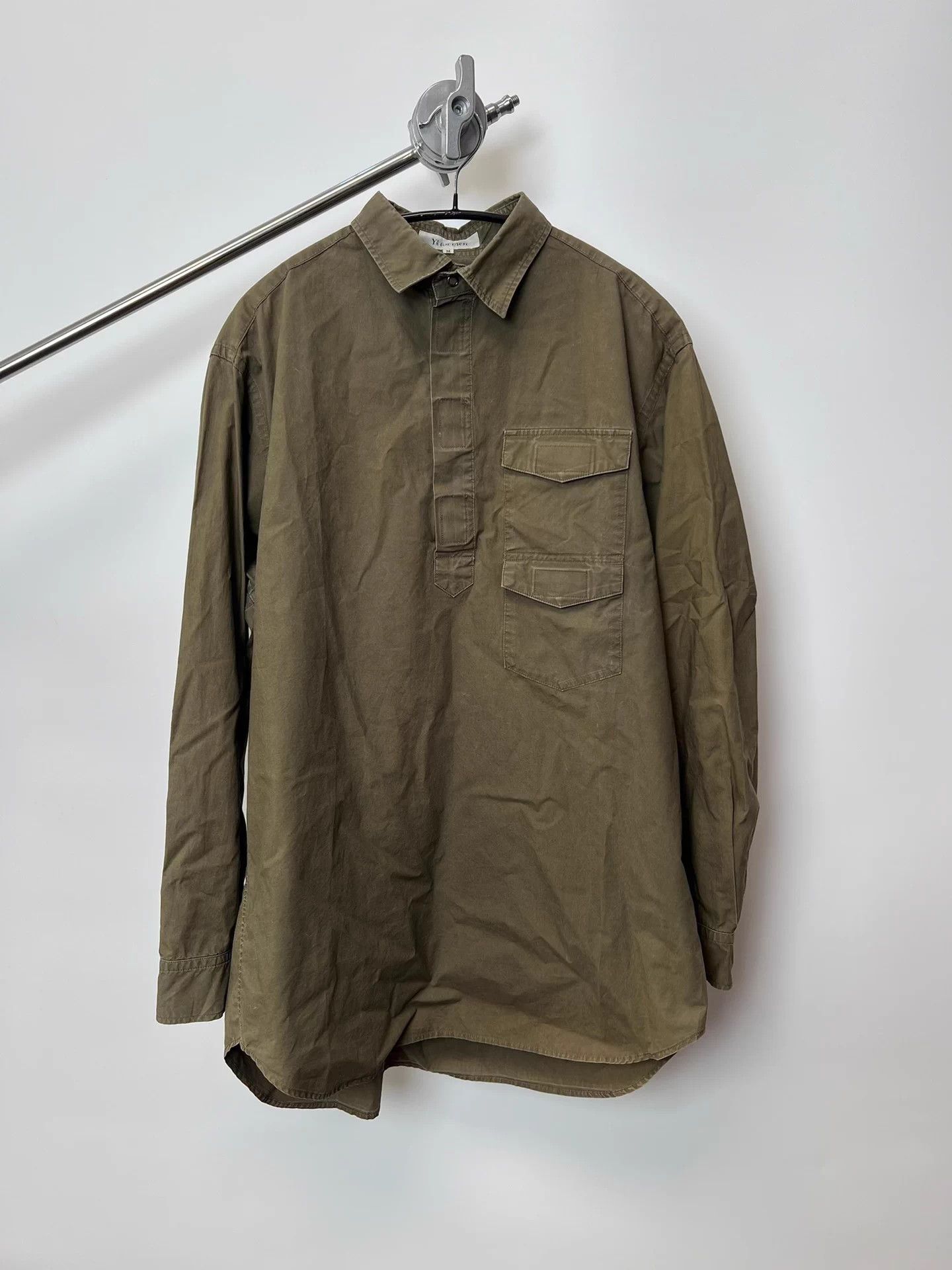 Yohji Yamamoto Yohji Yamamoto YS for Man Velcro Half-Zip Washed Shirt Size US M / EU 48-50 / 2 - 1 Thumbnail