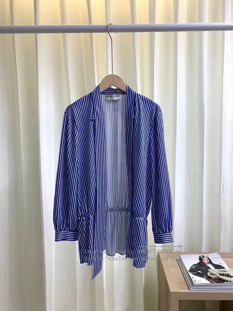 Balenciaga Balenciaga Color Block Striped Long Sleeve Shirt Size XS / US 0-2 / IT 36-38 - 4 Thumbnail