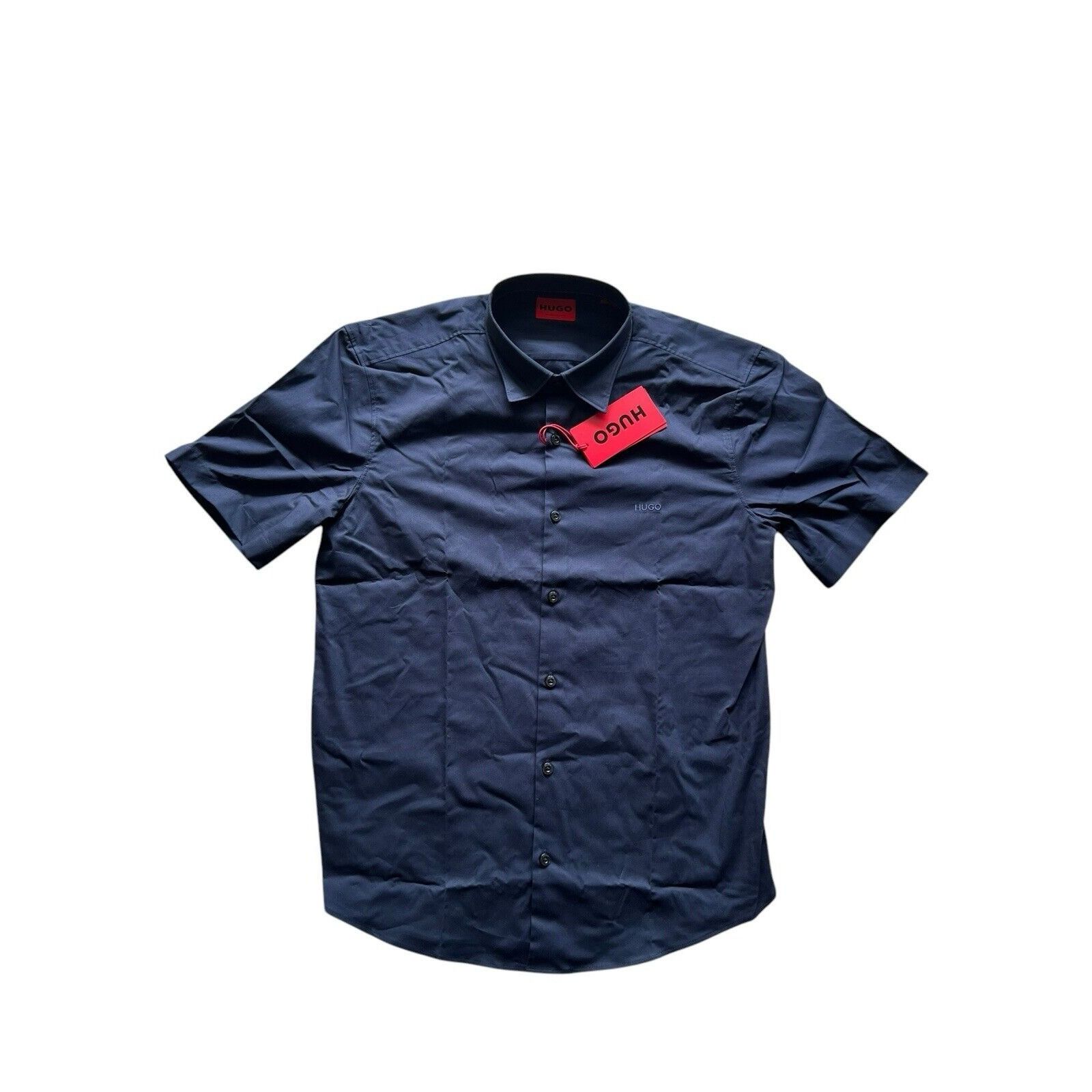 Hugo Boss Hugo Boss Ermino Slim Short Sleeve Button Dark Blue Size S Size US S / EU 44-46 / 1 - 1 Thumbnail