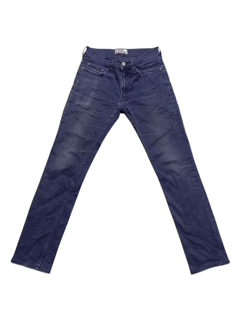 Acne Studios Acne Studios Vega Deep Petrol Washed Blue Stretch Jean Denim Size US 30 / EU 46 - 1 Thumbnail
