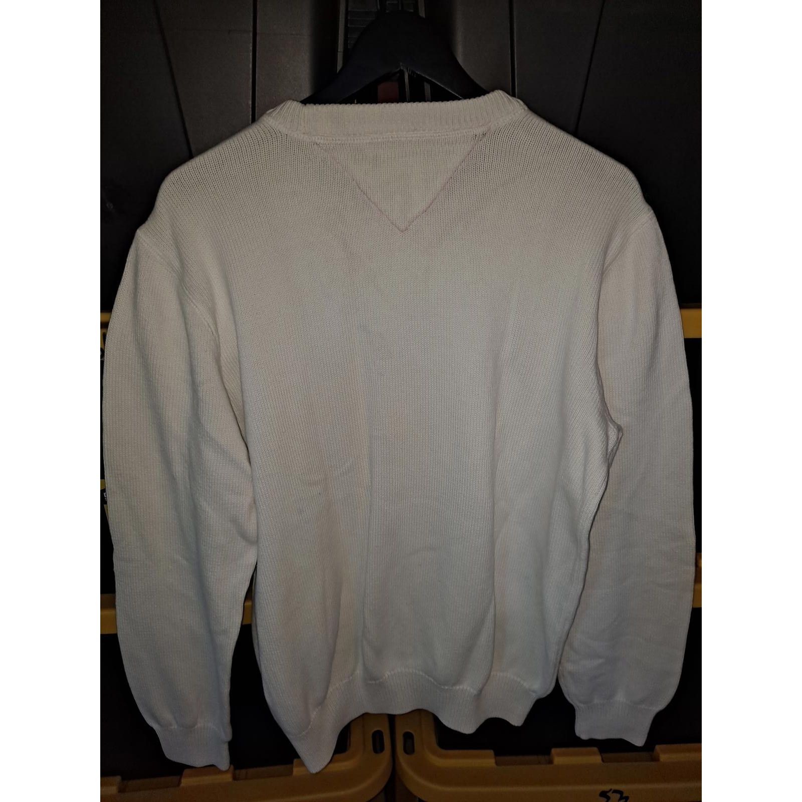 Tommy Hilfiger Tommy Hilfiger Y2K White Crew Neck Knit Sweater Size Large Size US L / EU 52-54 / 3 - 6 Thumbnail