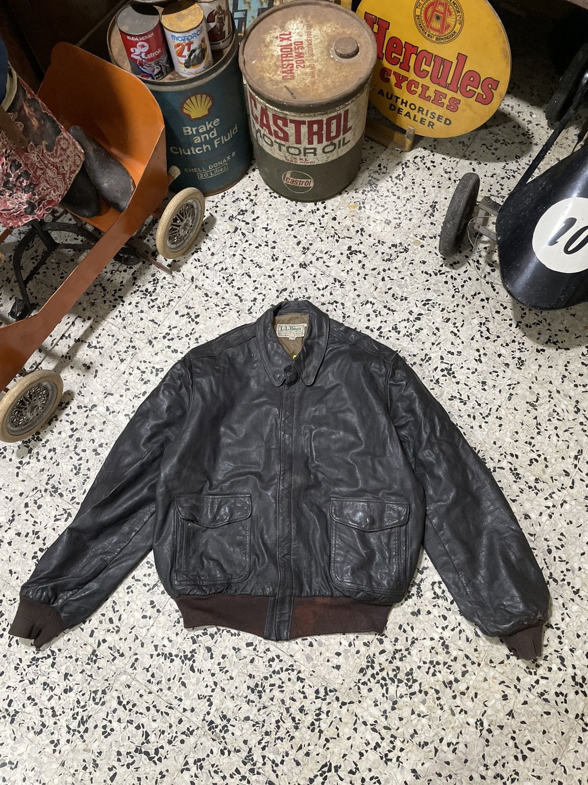 L.L. Bean L.L Bean Flying Tiger A2 Goatskin Jckt Size US L / EU 52-54 / 3 - 1 Thumbnail