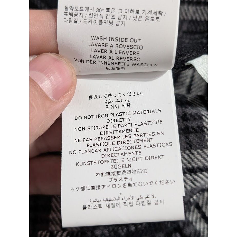 Off-White o1rshd1 Stencil Flannel Check Shirt in Black Size US S / EU 44-46 / 1 - 16 Thumbnail