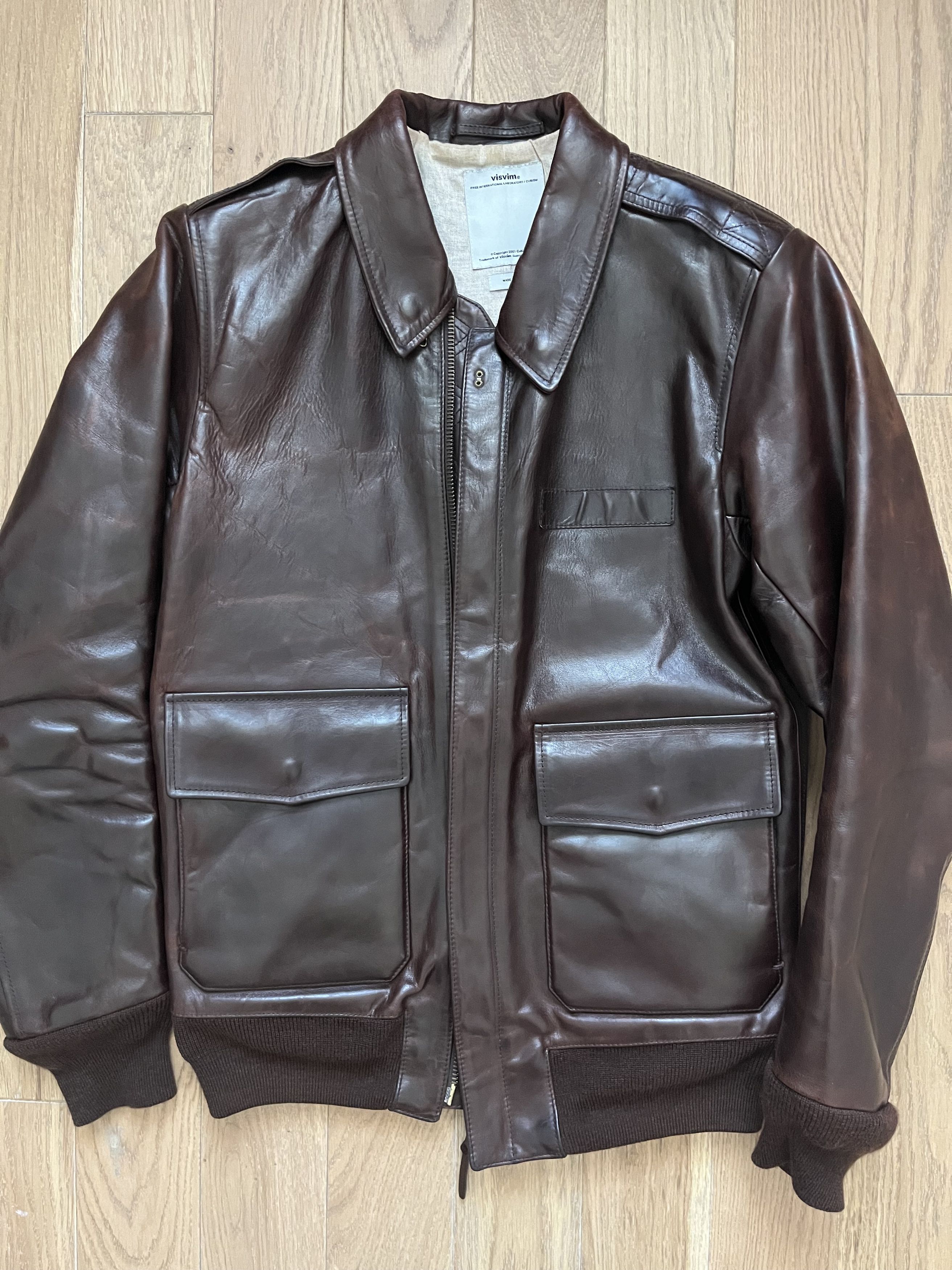 Visvim Visvim elmendorf A-2 leather jacket | Grailed