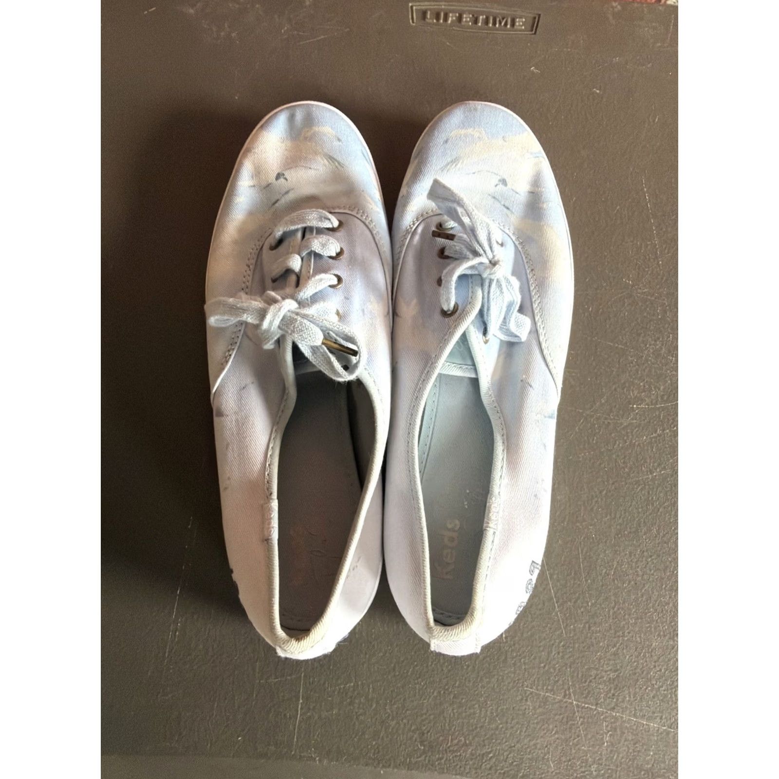 Keds Taylor Swift x Keds 1989 Era Sneakers Women’s 8 Vintage? No – Rare Collab Casual Walking Canvas Blue Rubber Low Top Size 8 Women's Sneaker Size US 8 / IT 38 - 4 Thumbnail