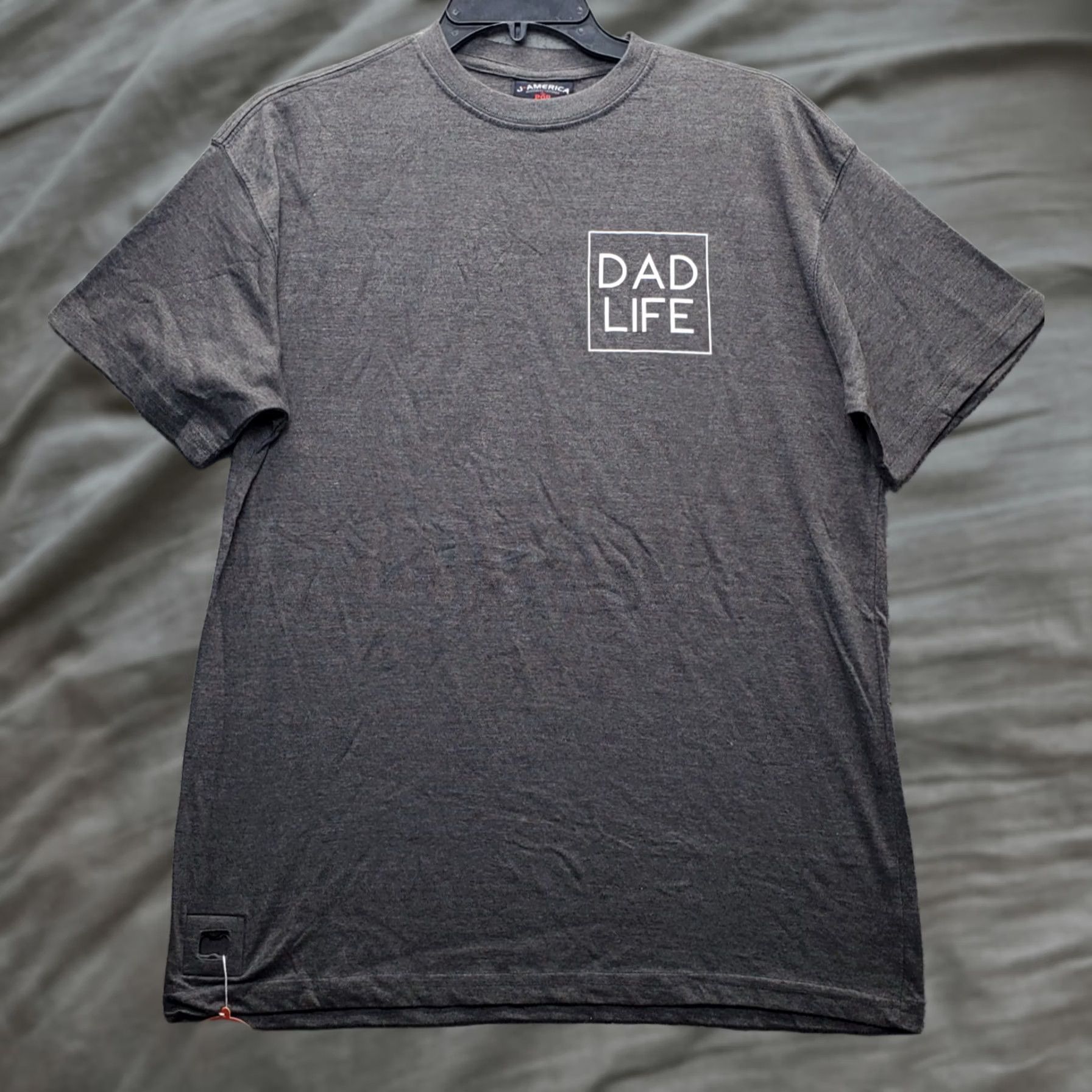 Vintage J. America Mens XL T-Shirt Gray Dad Life Graphic Short Sleeve Crew Neck Pullover Size US XL / EU 56 / 4 - 1 Thumbnail