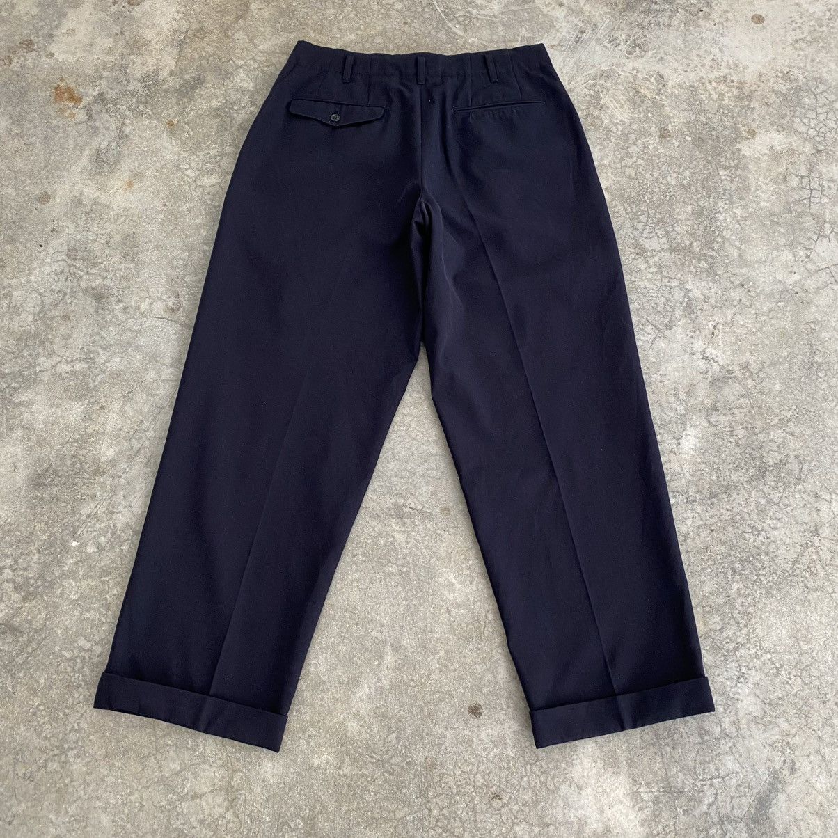 Yohji Yamamoto Yohji Yamamoto CJRC 2 Tucks Wool Blend Wide Trouser Pants Size US 31 - 11 Thumbnail