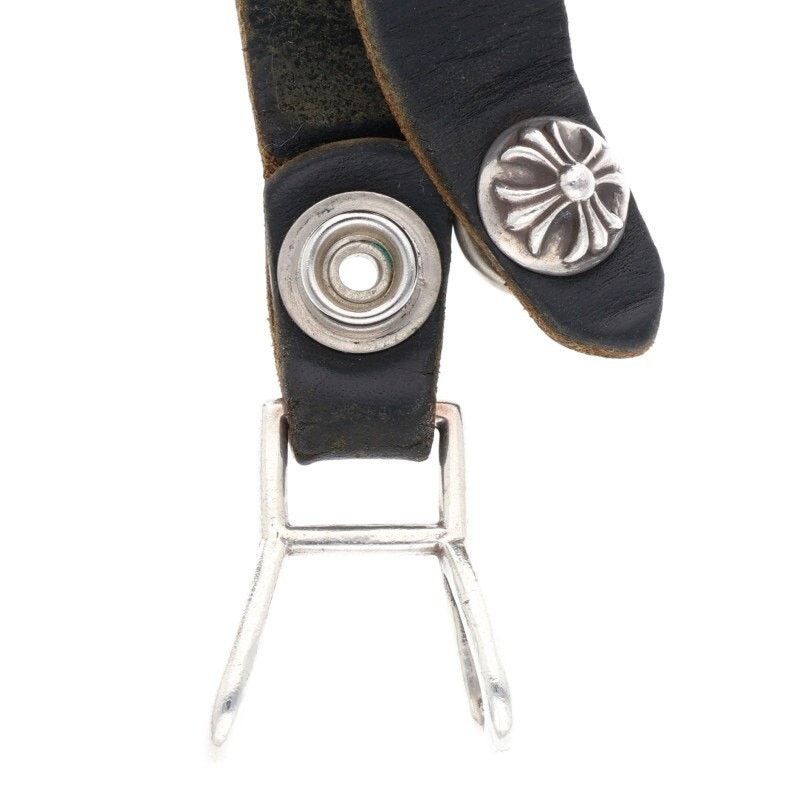 【希少】Chrome Hearts BELT LOOP CROSS BALL Chrome Hearts Belt Loop Cross Ball Button Leather