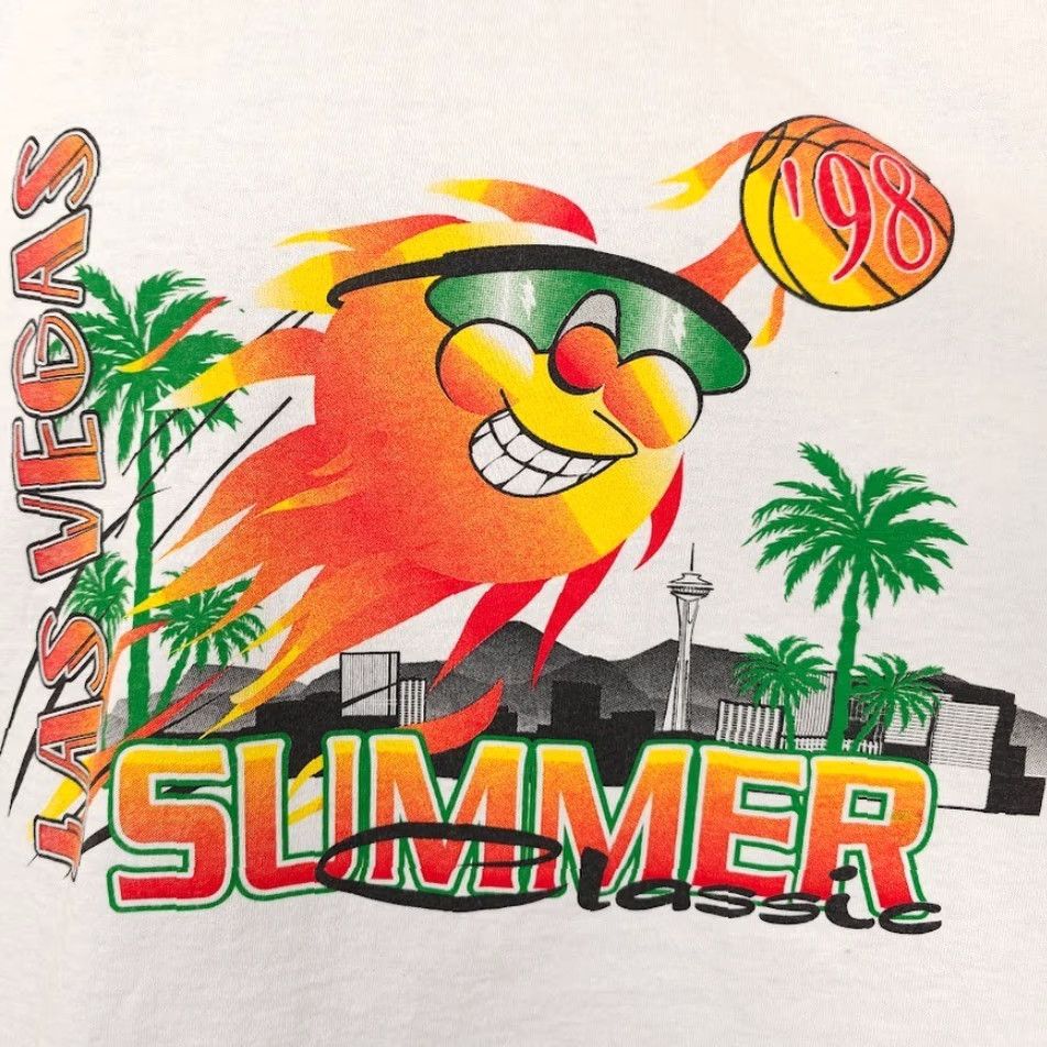 Vintage VINTAGE Alstyle Apparel & Activewear Basketball Summer Classic T Shirt Mens XL White 90s Las Vegas Mens Size US XL / EU 56 / 4 - 3 Thumbnail