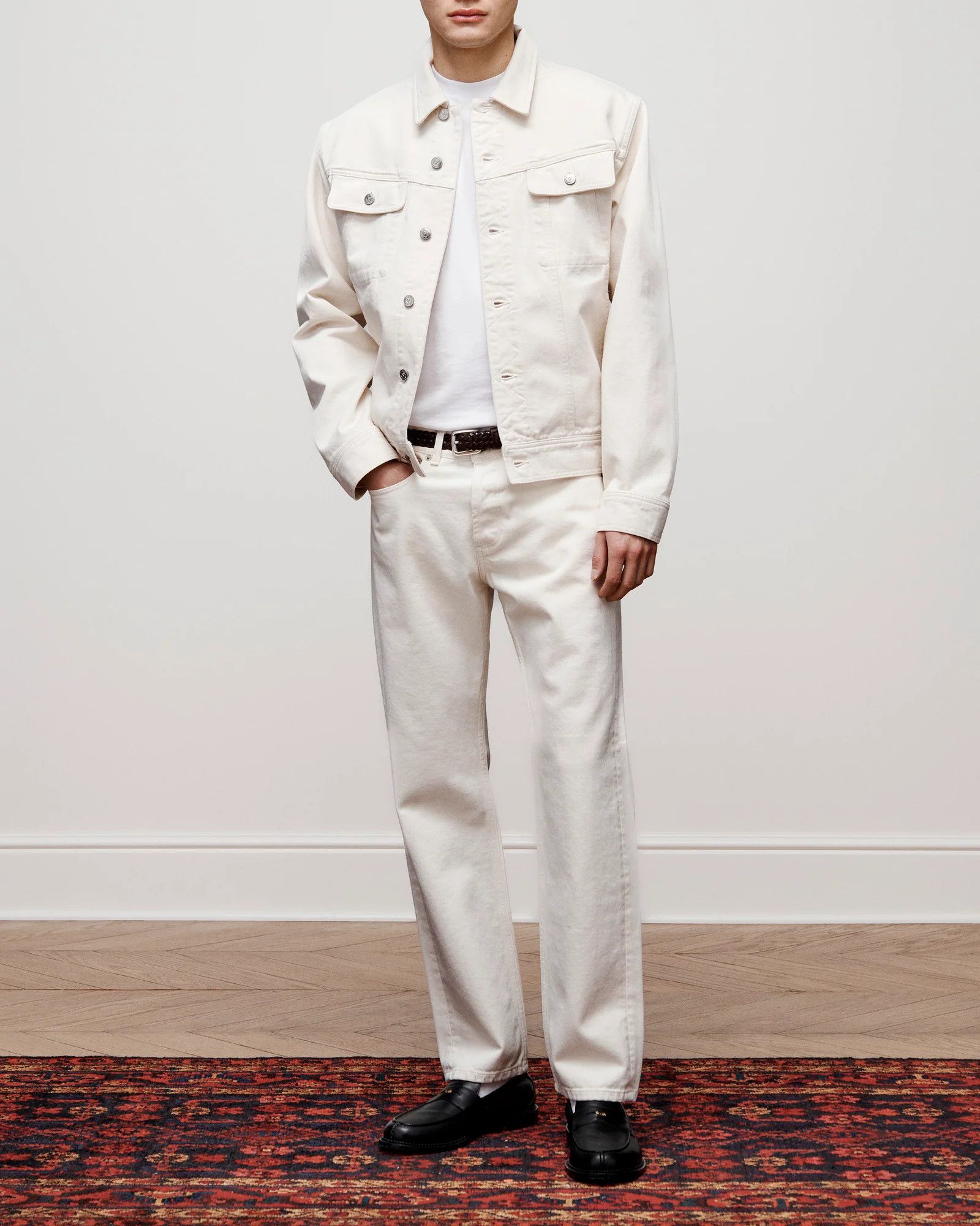Aime Leon Dore o1mle0725 Denim Trucker Jacket in Natural Size US M / EU 48-50 / 2 - 3 Thumbnail