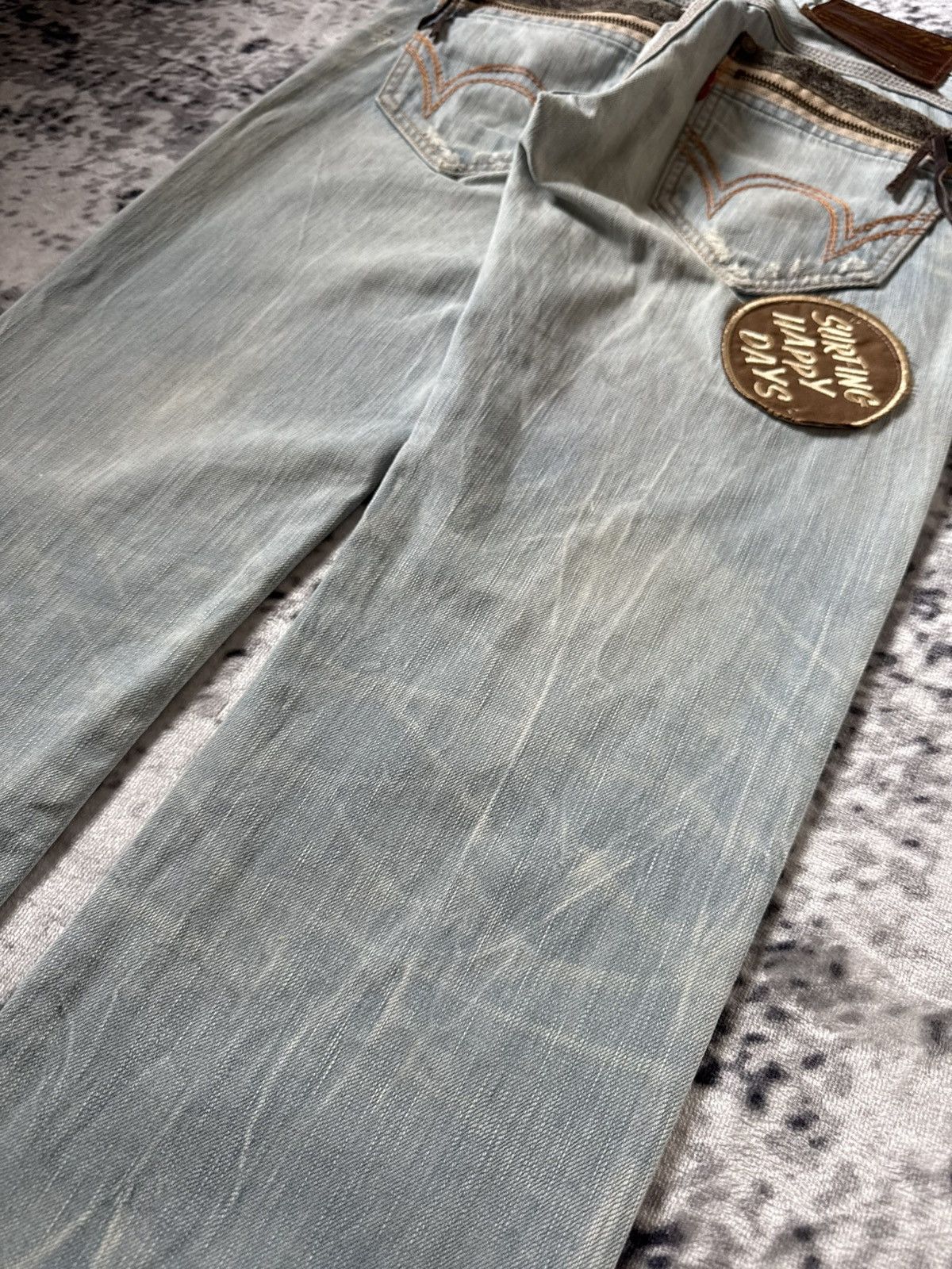 Japanese Brand Edwin 503 Japan Surfer Edition Patched Distressed Jeans Size US 29 - 17 Thumbnail