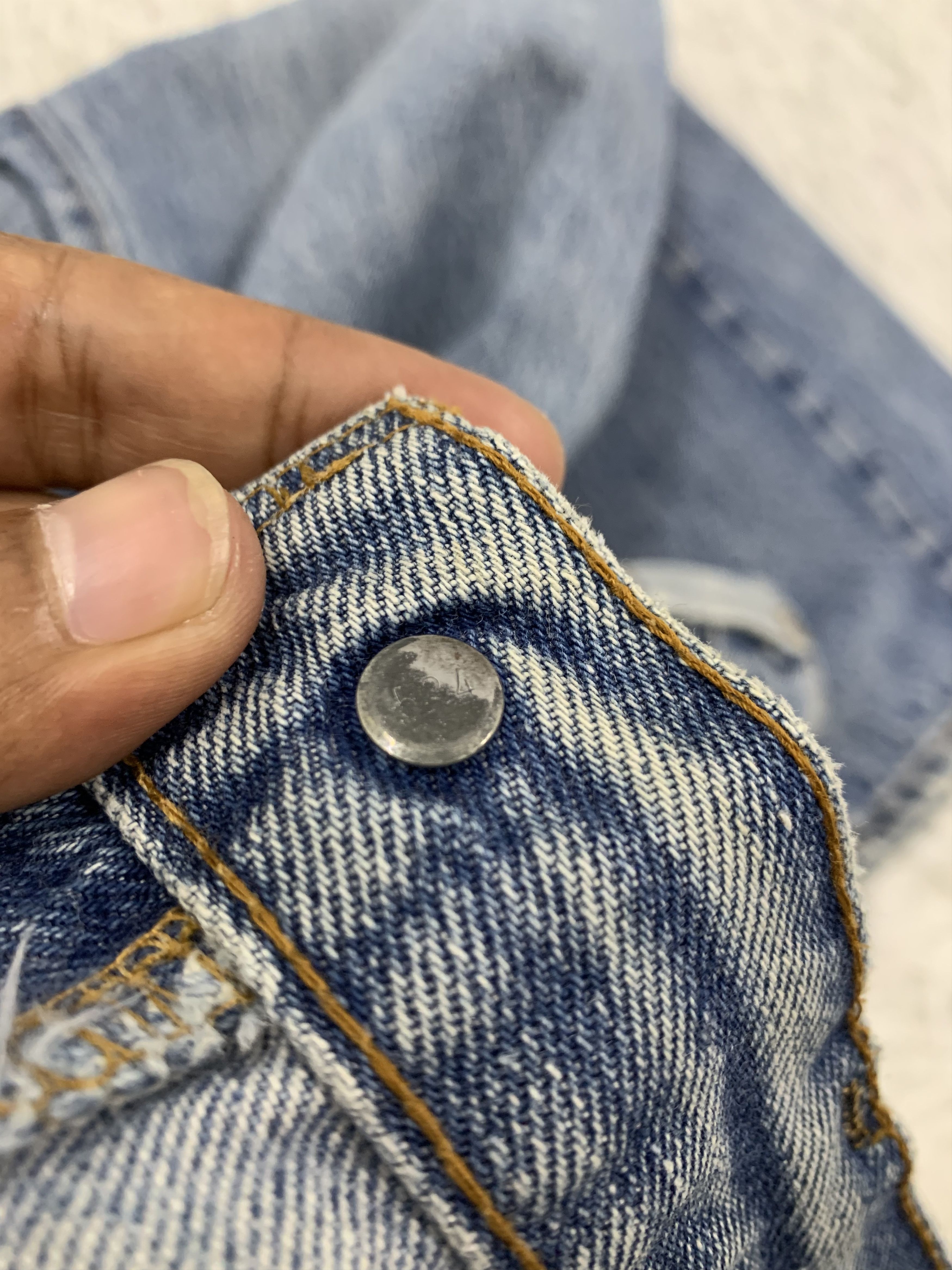 Levi's Vtg 80s Levi's 501 Selfedge Jeans Pant Button 524 Size US 28 / EU 44 - 12 Thumbnail