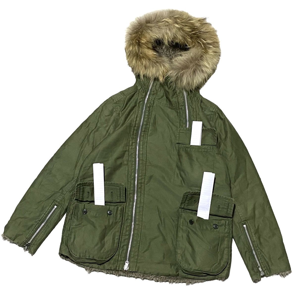 Zucca 🔥RARE🔥 Zucca 00s asymetircal fur lined jacket Size US L / EU 52-54 / 3 - 2 Thumbnail
