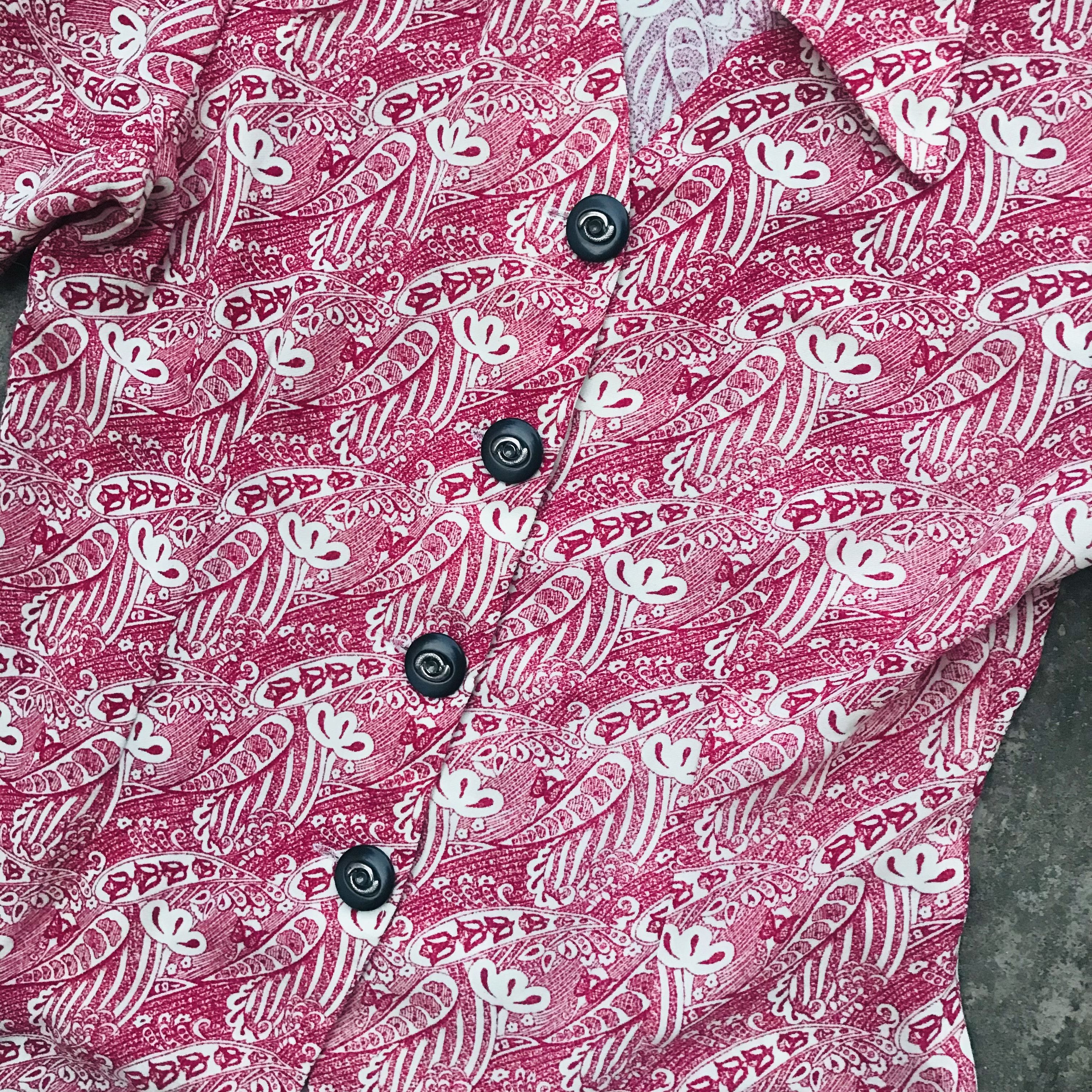 Vintage Vintage Open Collar Silk Shirt Size M / US 6-8 / IT 42-44 - 3 Thumbnail