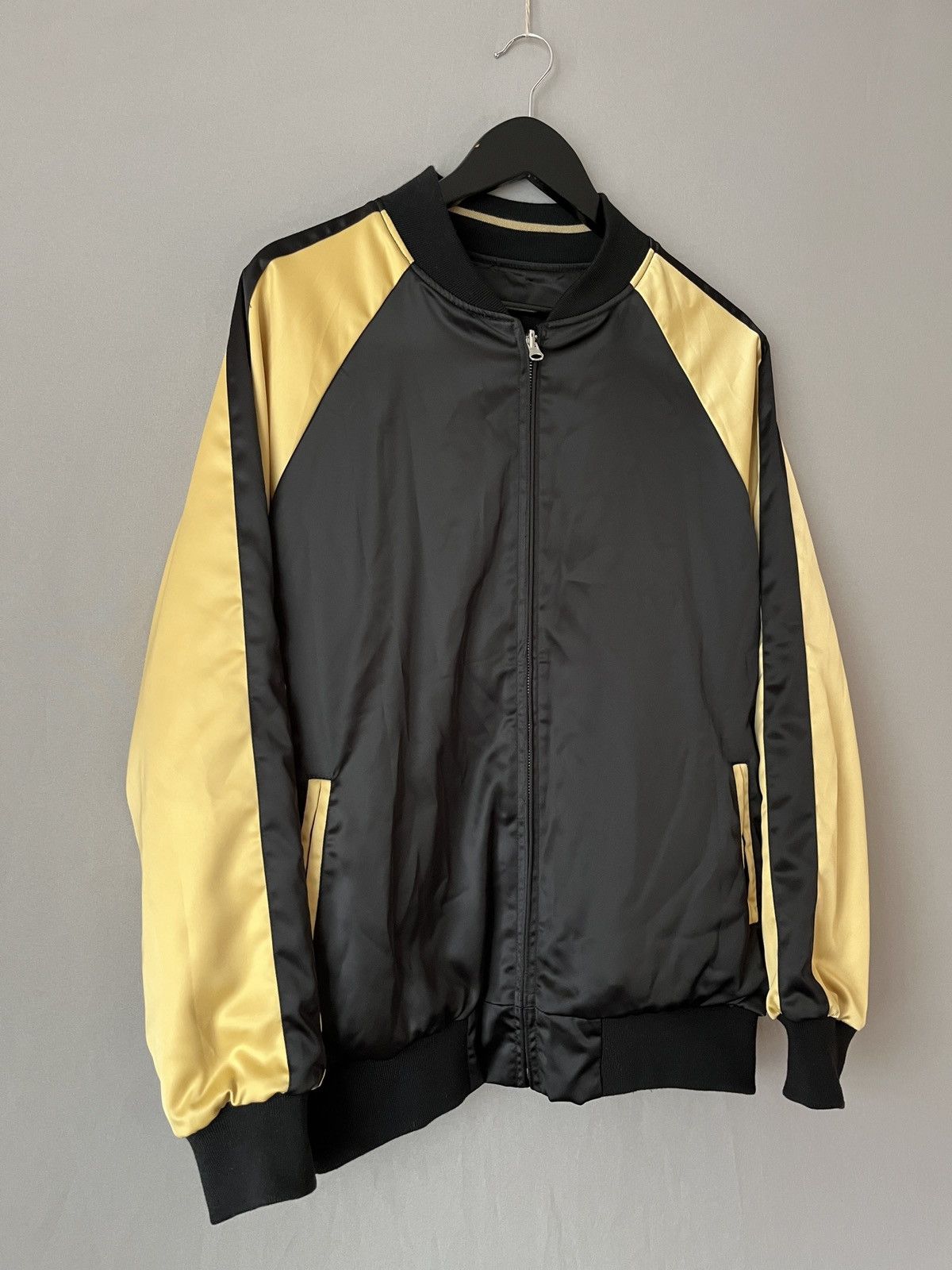 Japanese Brand Hong Kong Sukajan Crane and Flowers Reversible Bomber Jacket Size US XL / EU 56 / 4 - 13 Thumbnail