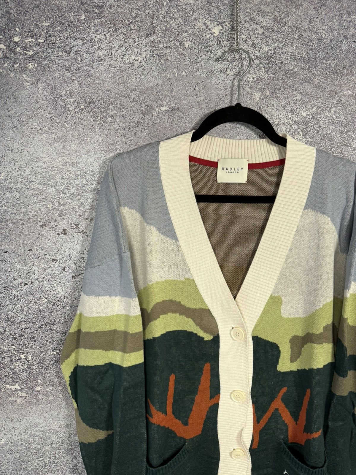 Other Radley London Pale Blue Radley & Friends Scenic Intarsia L Size L / US 10 / IT 46 - 2 Thumbnail