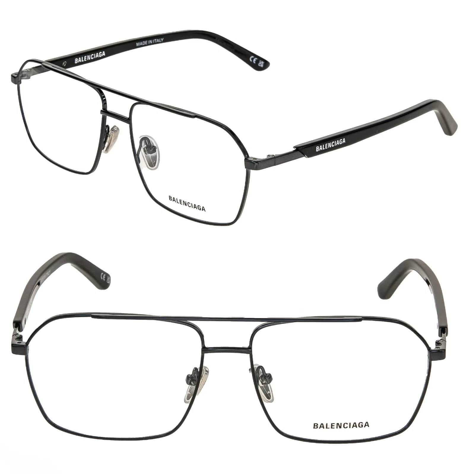 Balenciaga BALENCIAGA LOGO TAG 0248 Black Unisex Eyeglass GG0248O 003 Size ONE SIZE - 1 Thumbnail