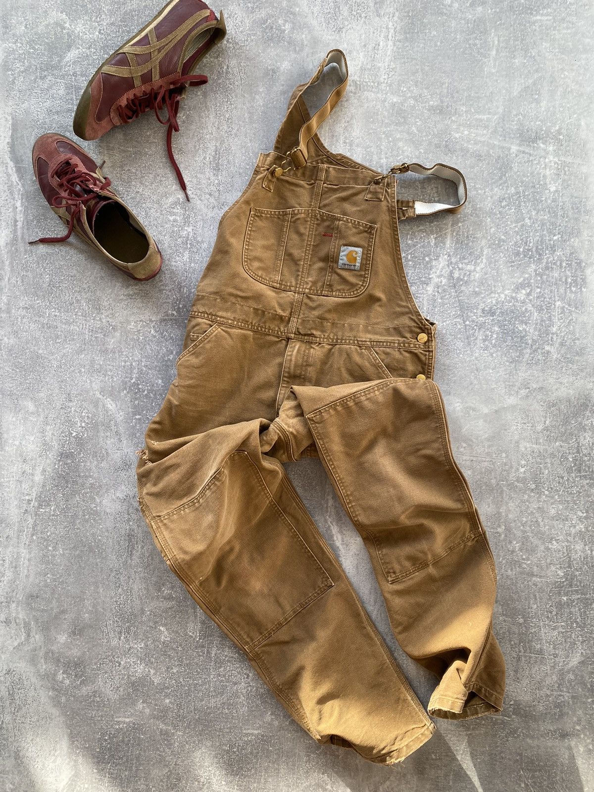 Vintage Carhartt Double Knee Work Baggy Overalls