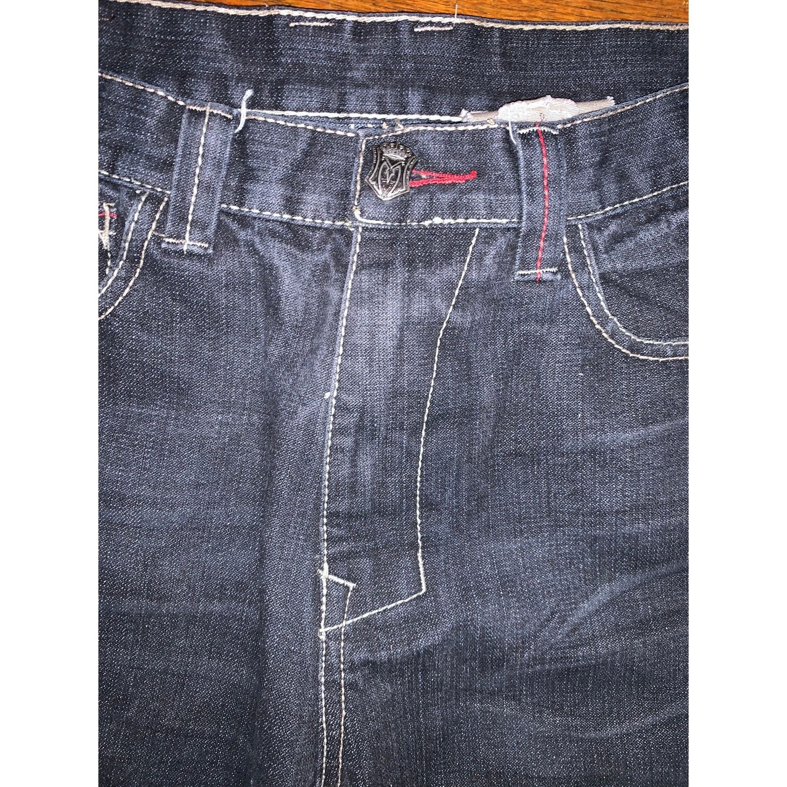 Monarchy Vintage Monarchy Distressed Jeans 34 Cropped Flare Size US 33 - 3 Thumbnail