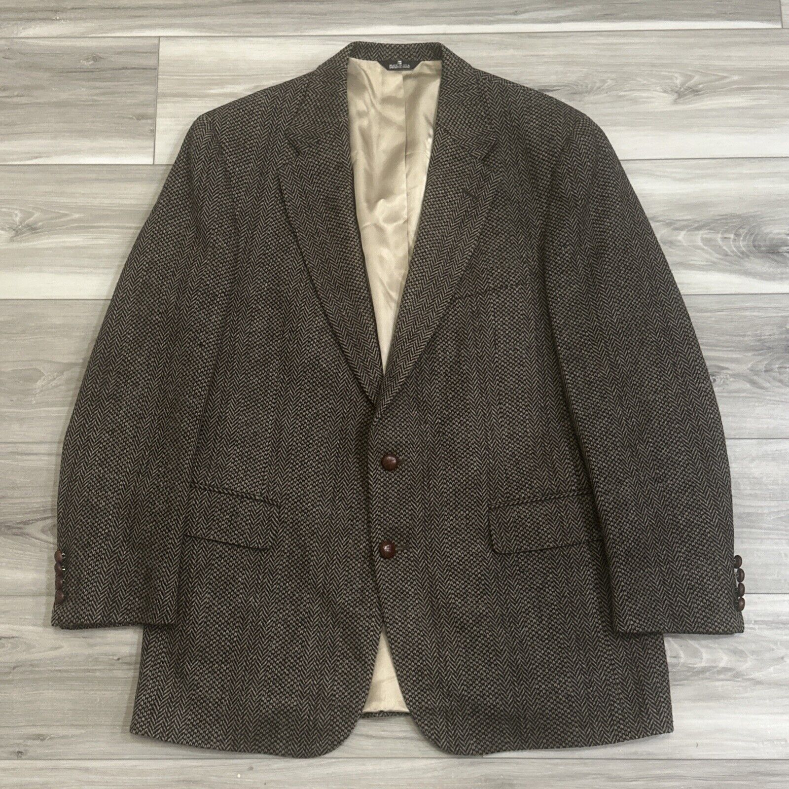 Chaps Chaps Ralph Lauren Sport Coat Herringbone 100% Wool Size 44 Size 44R - 1 Thumbnail