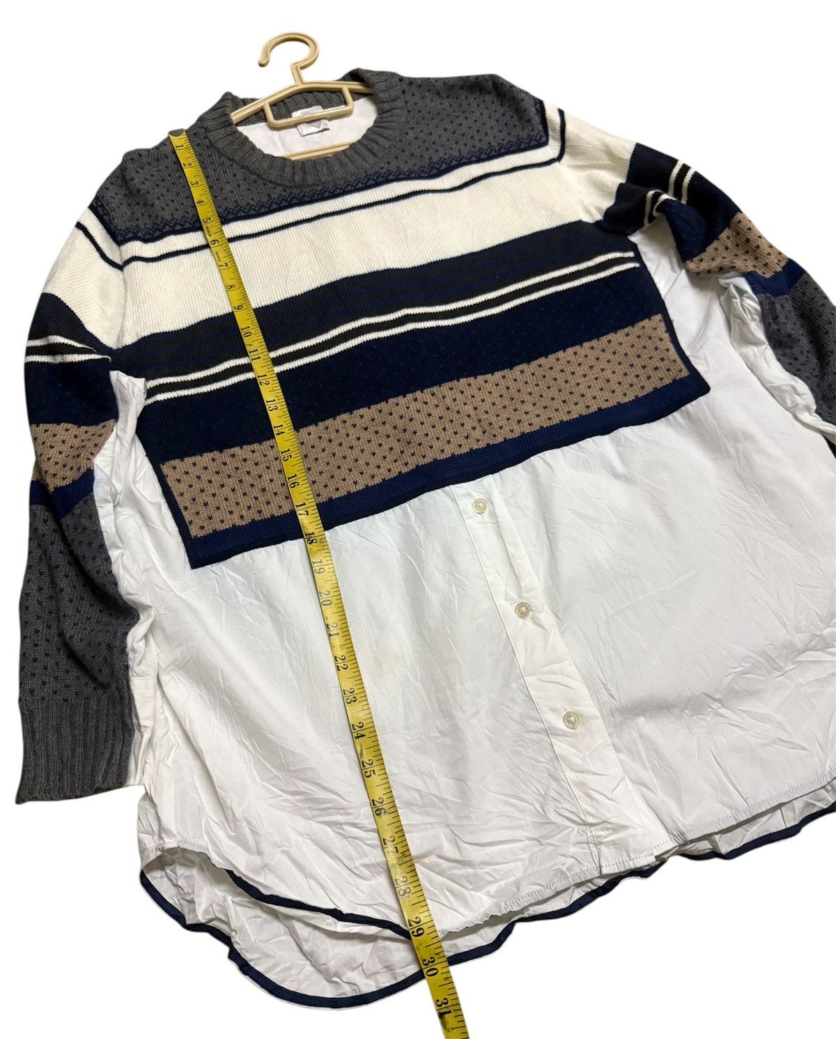 Paul Smith Paul Smith Multi-Border Knit Docking Shirt Size US M / EU 48-50 / 2 - 5 Thumbnail