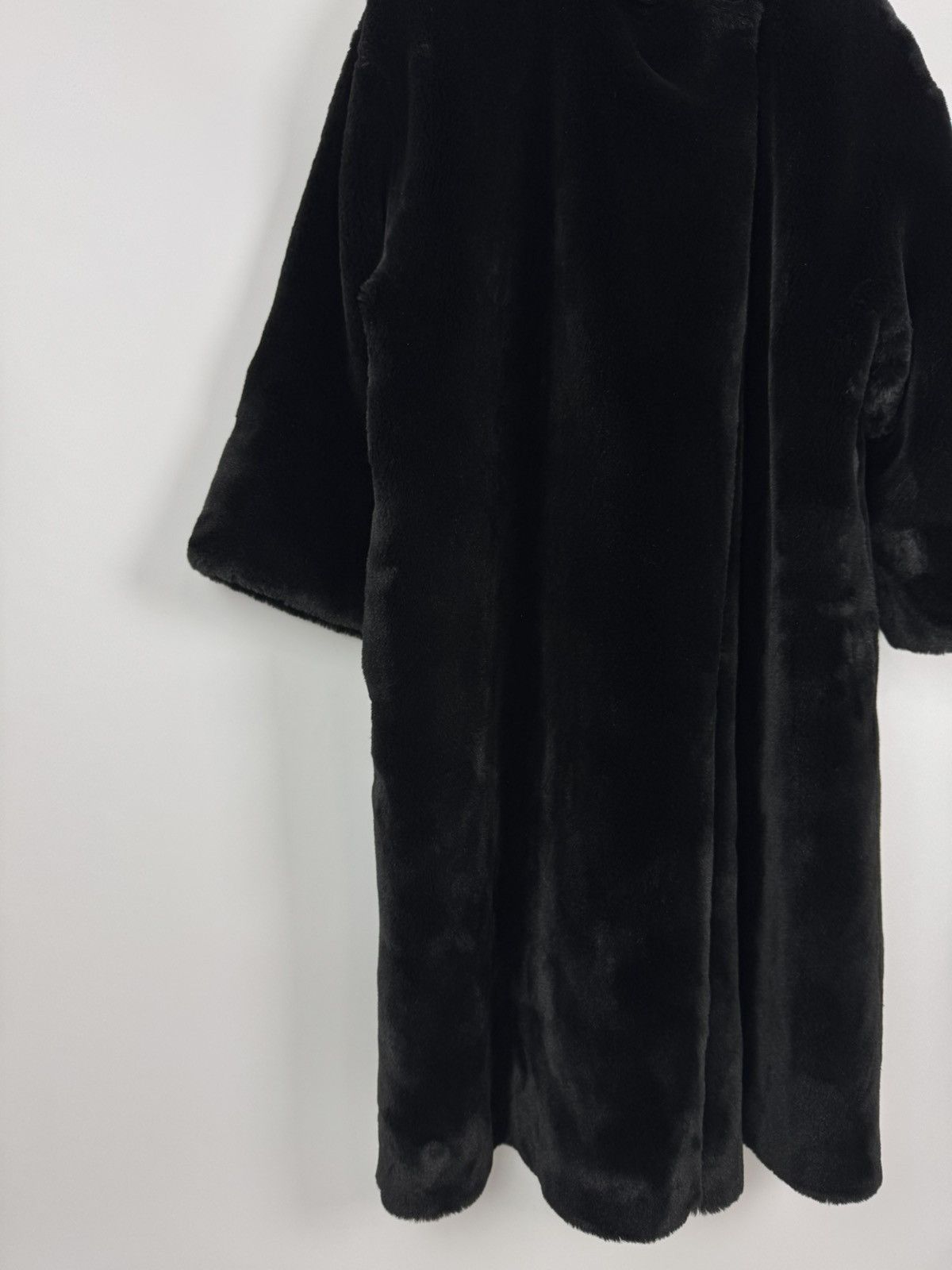 Sonia Rykiel Sonia Rykiel Paris Faux-Fur Maxi Length Black Overcoat Size ONE SIZE - 12 Thumbnail