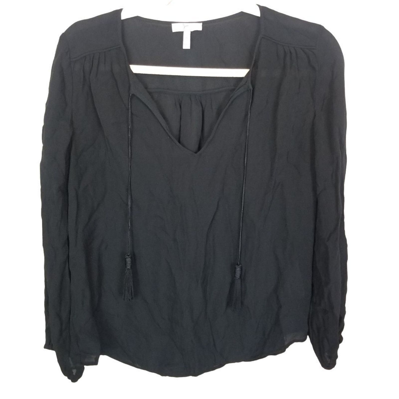 Joie Joie Womens Silk Odelette Peasant Blouse Sz XS Quiet Luxury Size XS / US 0-2 / IT 36-38 - 2 Thumbnail