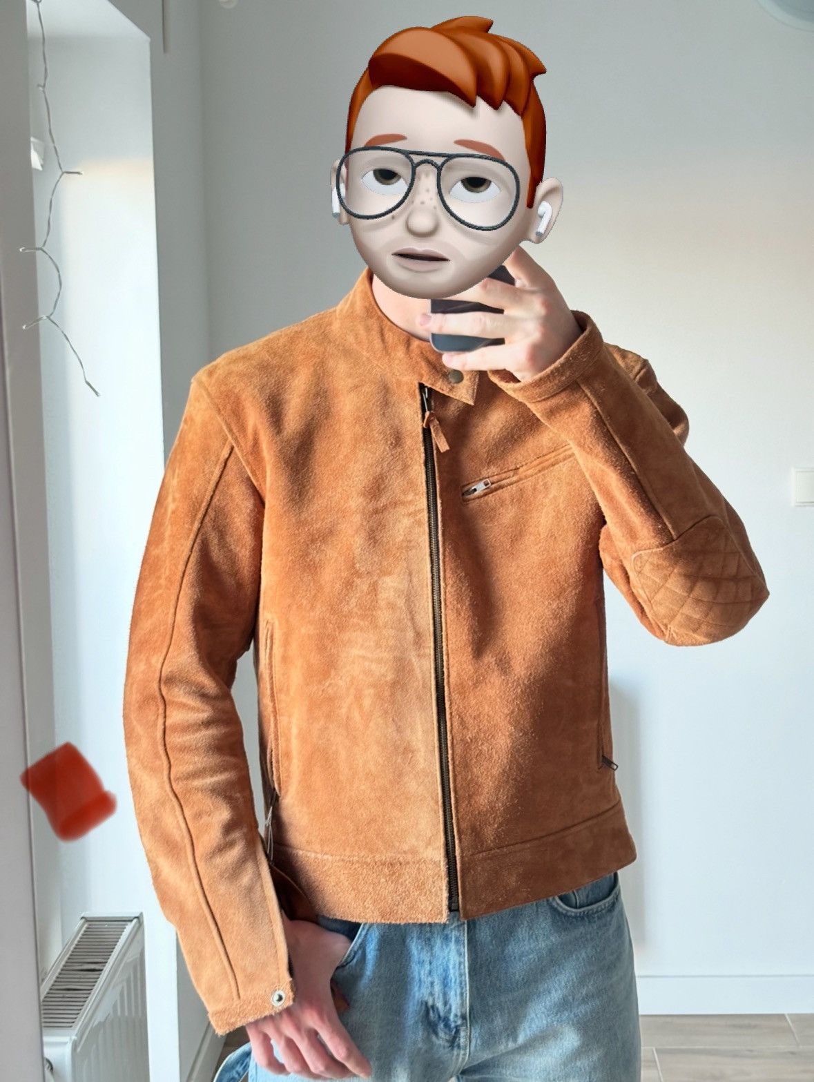Genuine Leather Vintage Tan Suede Leather Biker Jacket New With Tags Size US M / EU 48-50 / 2 - 15 Thumbnail