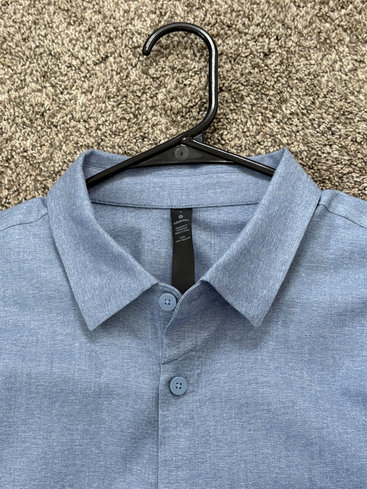 Lululemon Lululemon Commission Long Sleeve Button Down Shirt Blue Mens Size US L / EU 52-54 / 3 - 4 Thumbnail