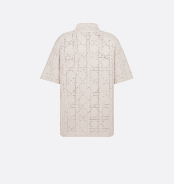 Dior o1w1db10625 Cannage Short-Sleeved Shirt in Beige Size US M / EU 48-50 / 2 - 2 Thumbnail