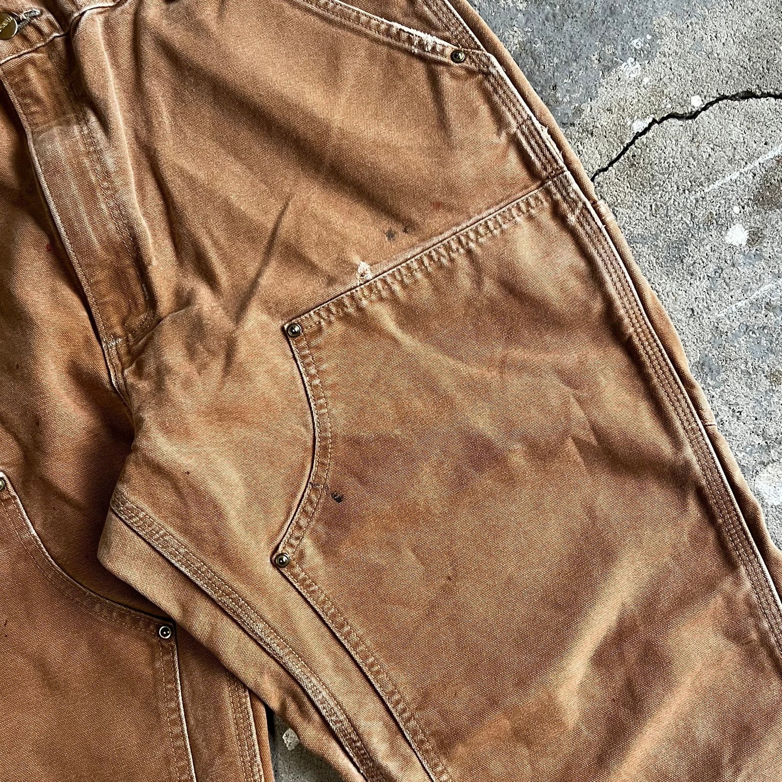 Carhartt × Vintage Carhartt brown double knee work wear carpenter pants Size US 35 - 3 Thumbnail