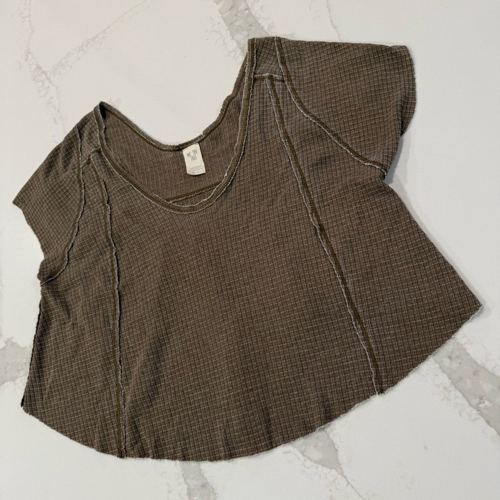 Free People Free People We The Free The One Tee Waffle Knit Women’s XS Size XS / US 0-2 / IT 36-38 - 2 Thumbnail