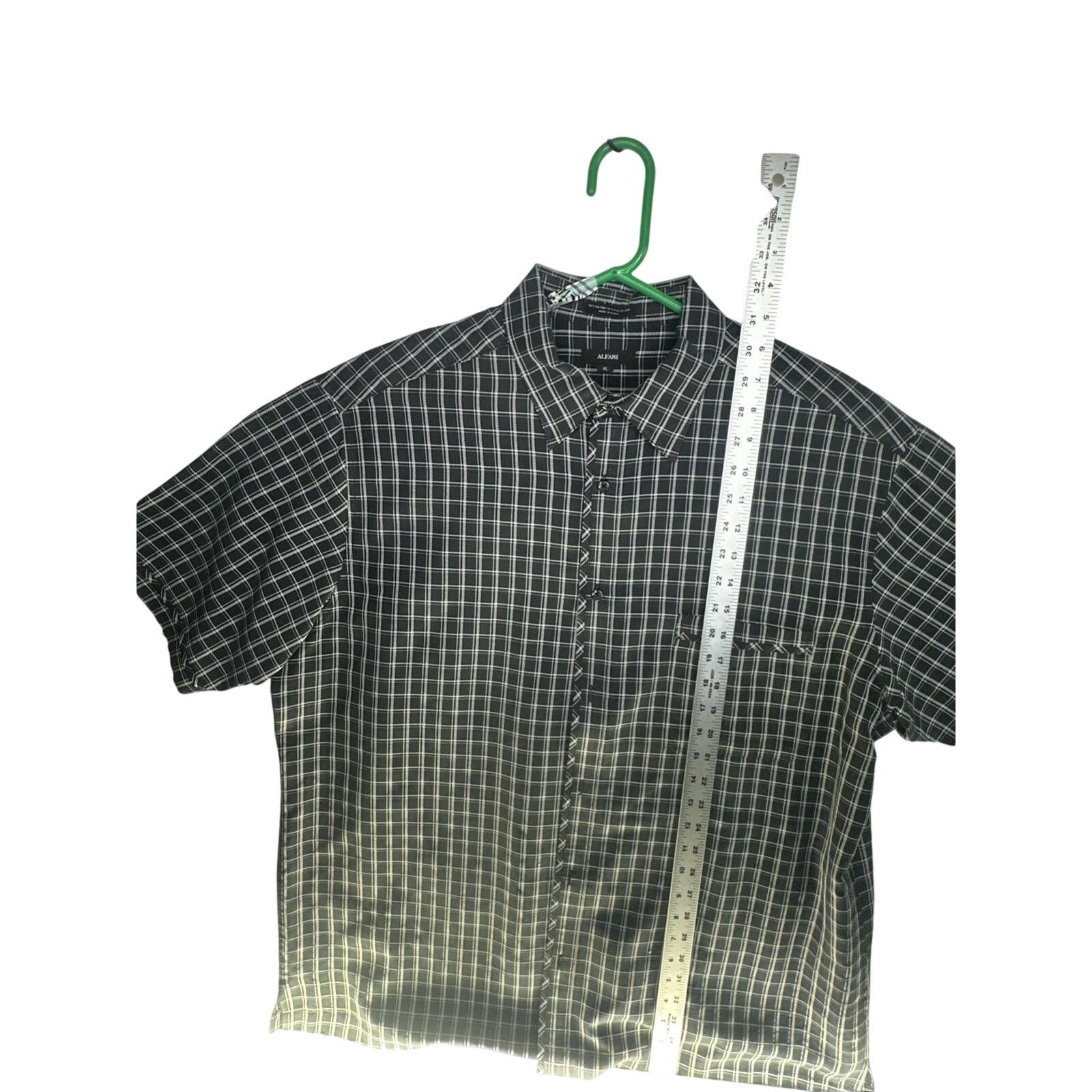 Alfani ALFANI Men Casual Shirt Size XL black Striped Short Sleeve Size US XL / EU 56 / 4 - 4 Thumbnail