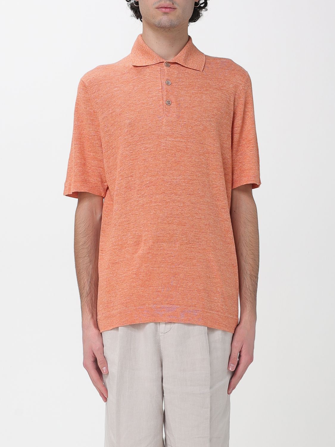 Brunello Cucinelli Brunello Cucinelli Polo Shirt Men Orange Size US L / EU 52-54 / 3 - 1 Thumbnail