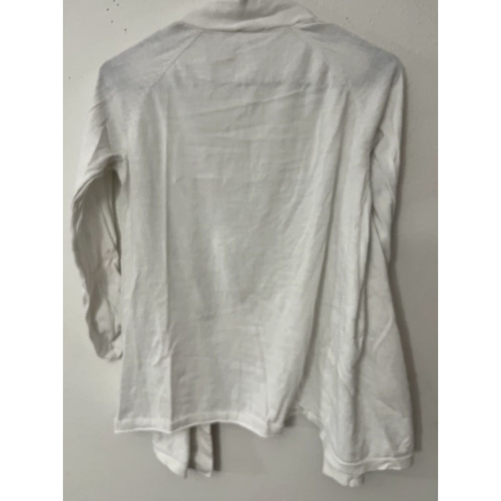 Express Express Women's Open Cardigan Sweater Medium White Lightweight Knit Size M / US 6-8 / IT 42-44 - 3 Thumbnail