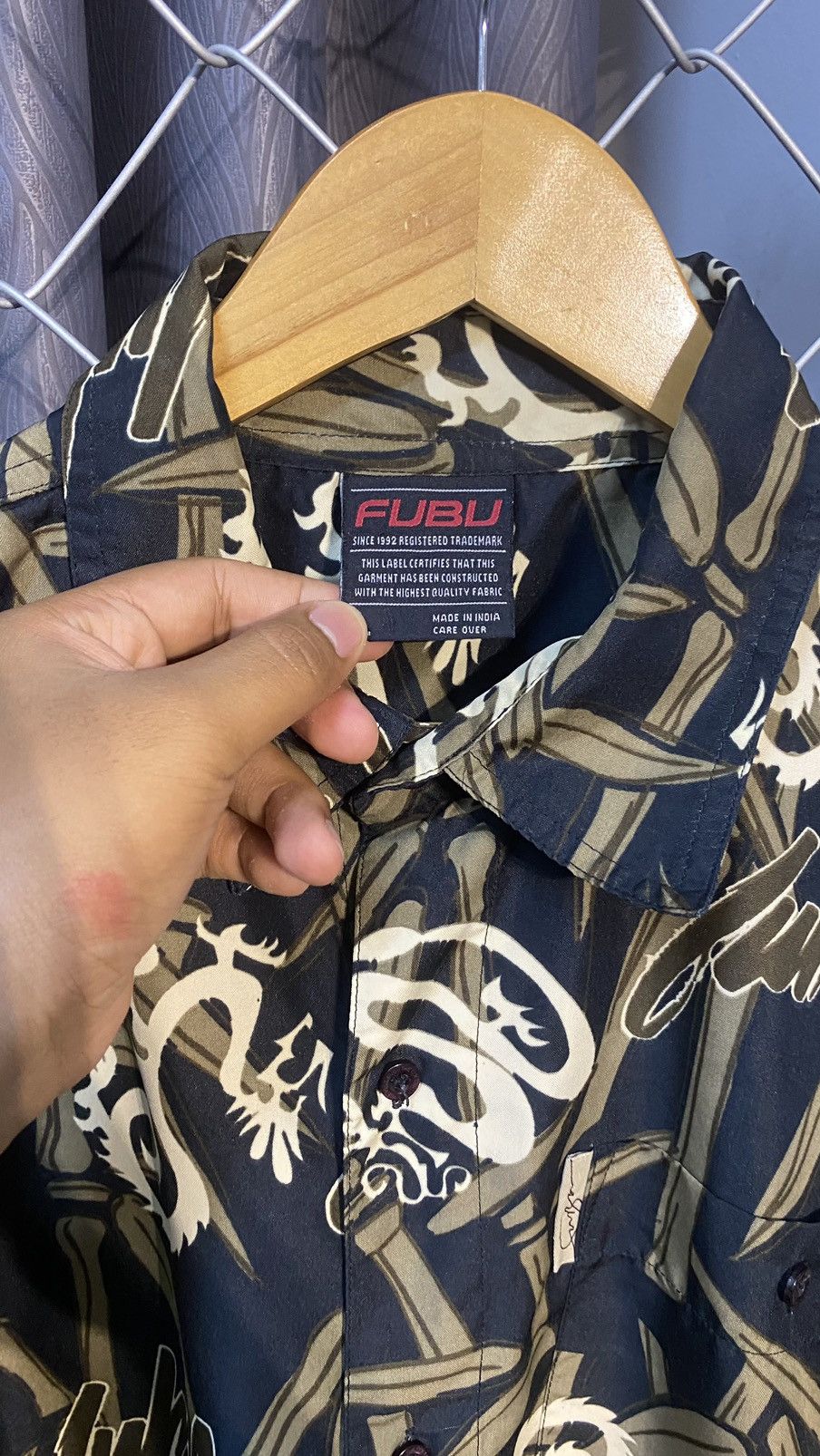 Fubu × Japanese Brand × Vintage FUBU AOP DRAGON SHIRT BUTTON UP RAYON LARGE Size US L / EU 52-54 / 3 - 5 Thumbnail
