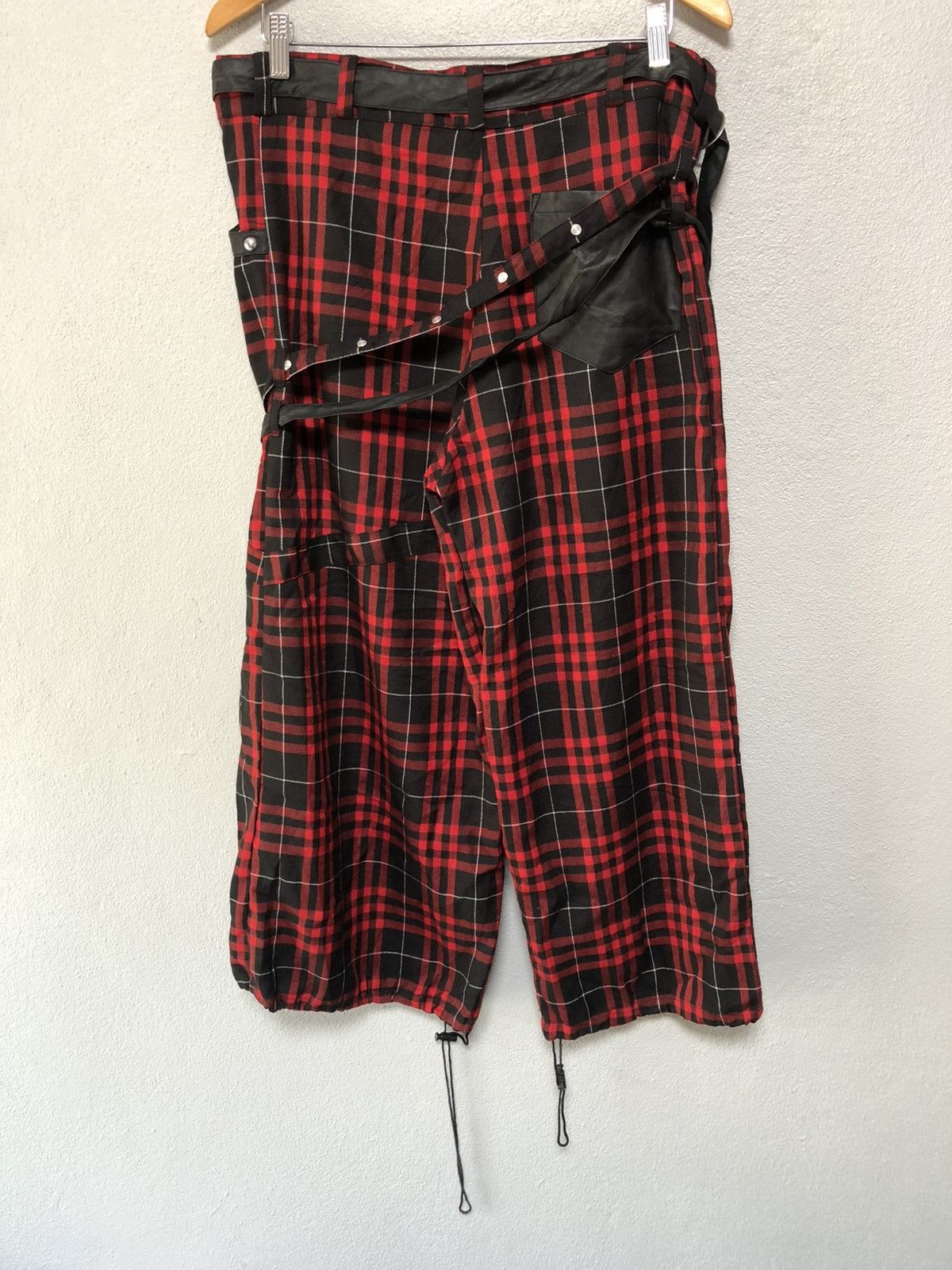 Japanese Brand Japanese Brand Sex Pot Revenge Punk Bondage Tartan Pants Size US 33 - 3 Thumbnail