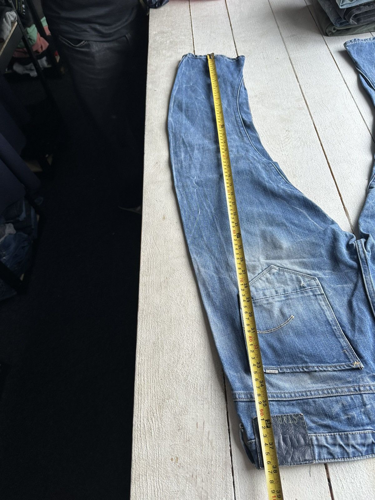 G-Star 🚨VNTG G STAR RAW BLUE FADED RARE AVANT GARDE JEANS Y2K Size 29" - 14 Thumbnail