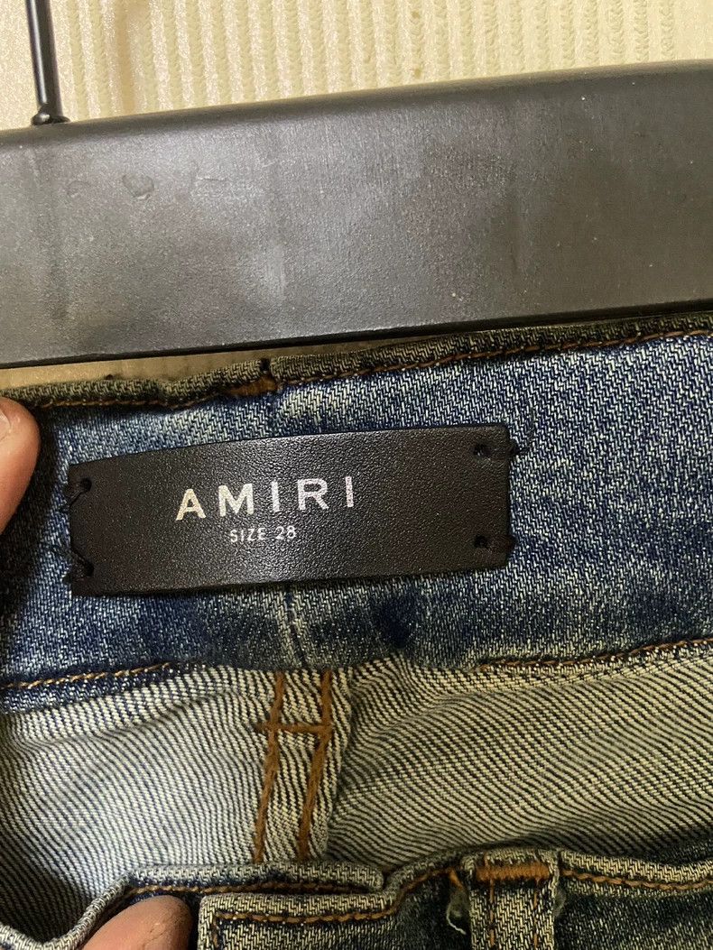 Amiri Amiri 15OG blue patchwork leather jeans Size US 28 / EU 44 - 2 Thumbnail